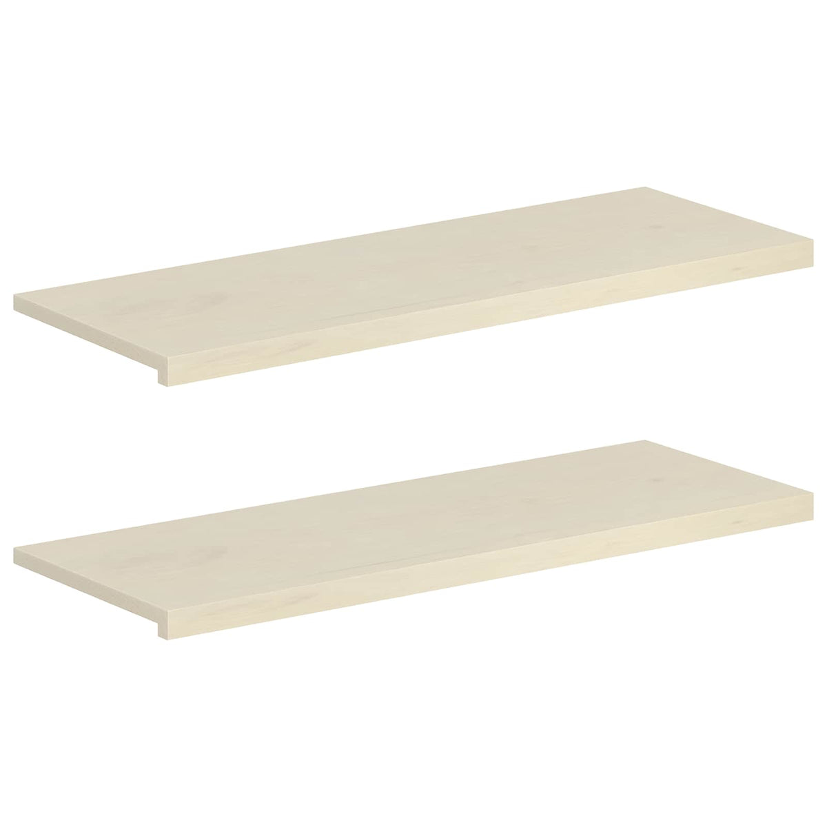 Window Sills 2 pcs White 110 x 40 x 2 cm Solid Oak Wood