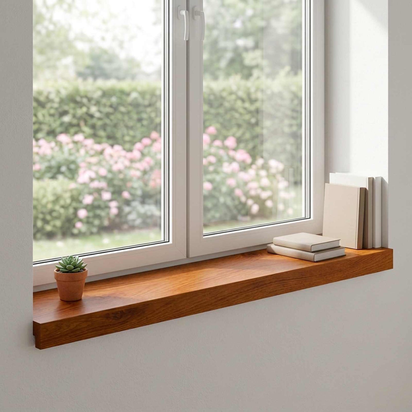 Window Sills 2 pcs Brown 100 x 20 x 2 cm Solid Oak Wood