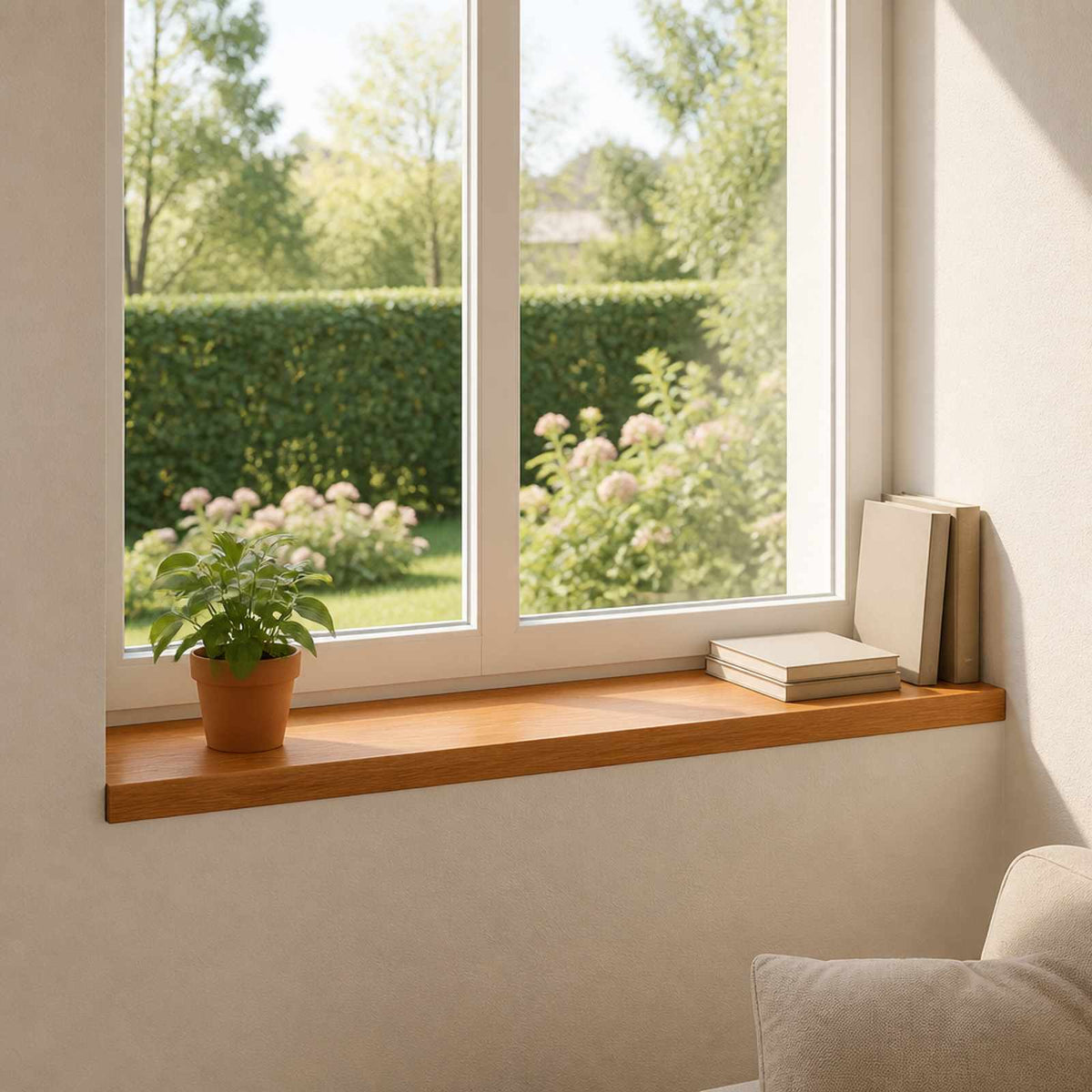 Window Sills 2 pcs Brown 100 x 30 x 2 cm Solid Oak Wood