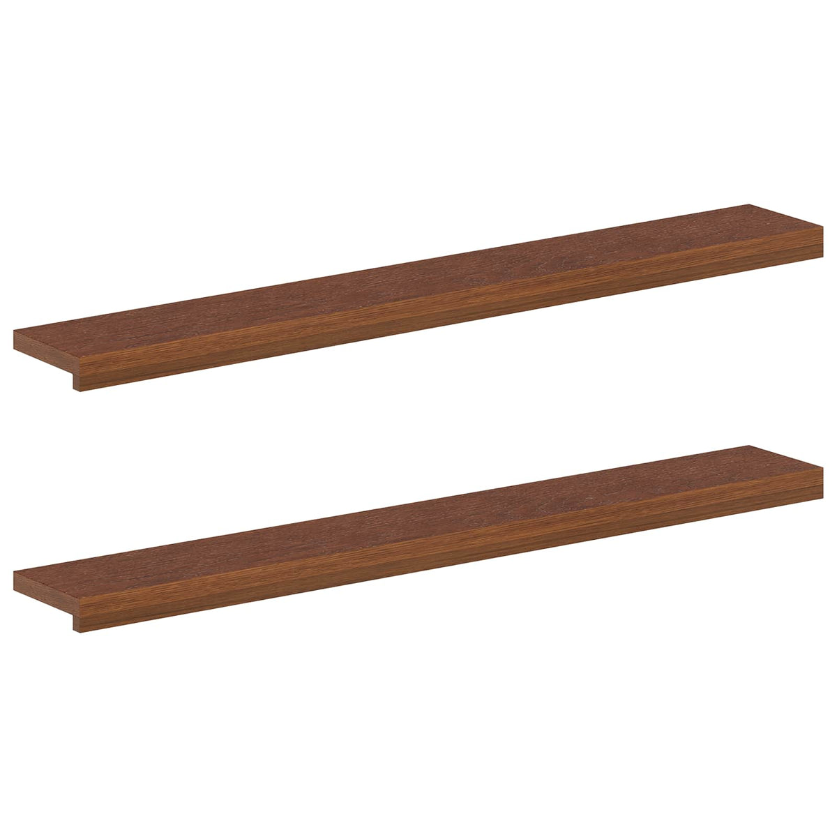 Window Sills 2 pcs Dark Brown 110 x 15 x 2 cm Solid Oak Wood