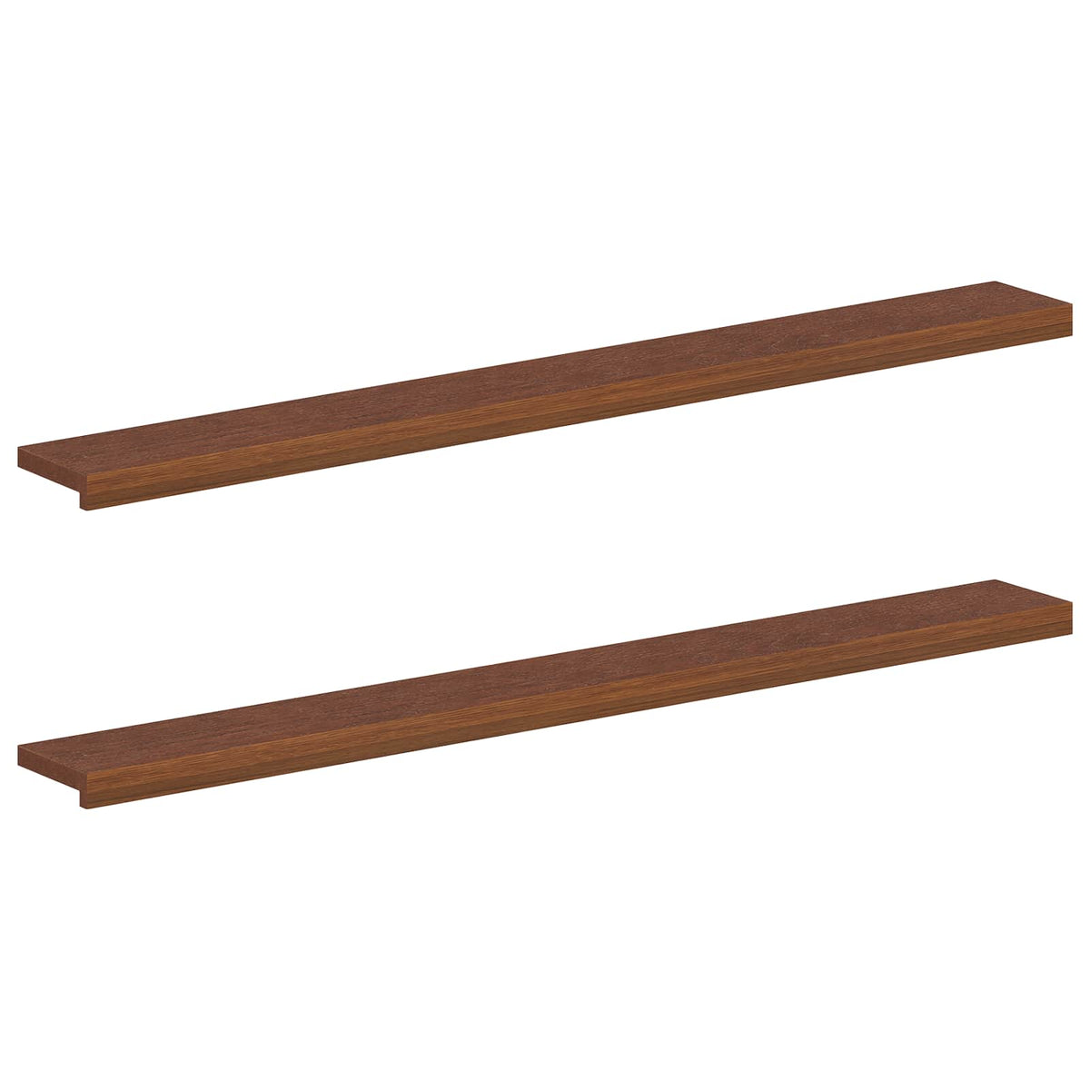 Window Sills 2 pcs Dark Brown 140 x 15 x 2 cm Solid Oak Wood