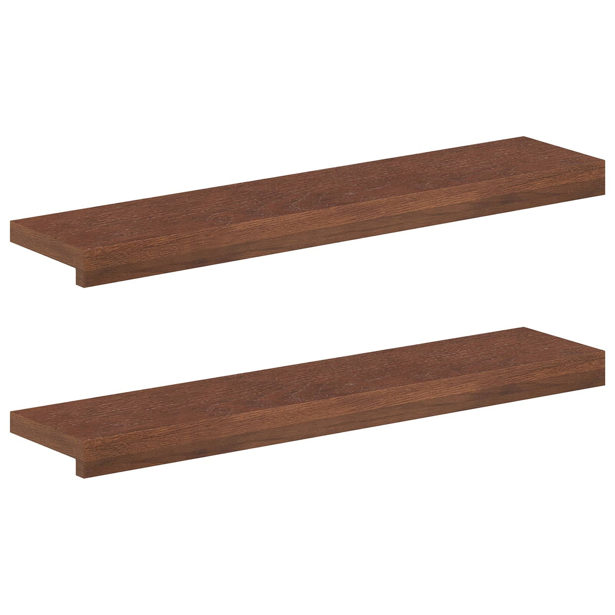 Window Sills 2 pcs Dark Brown 80 x 20 x 2 cm Solid Oak Wood