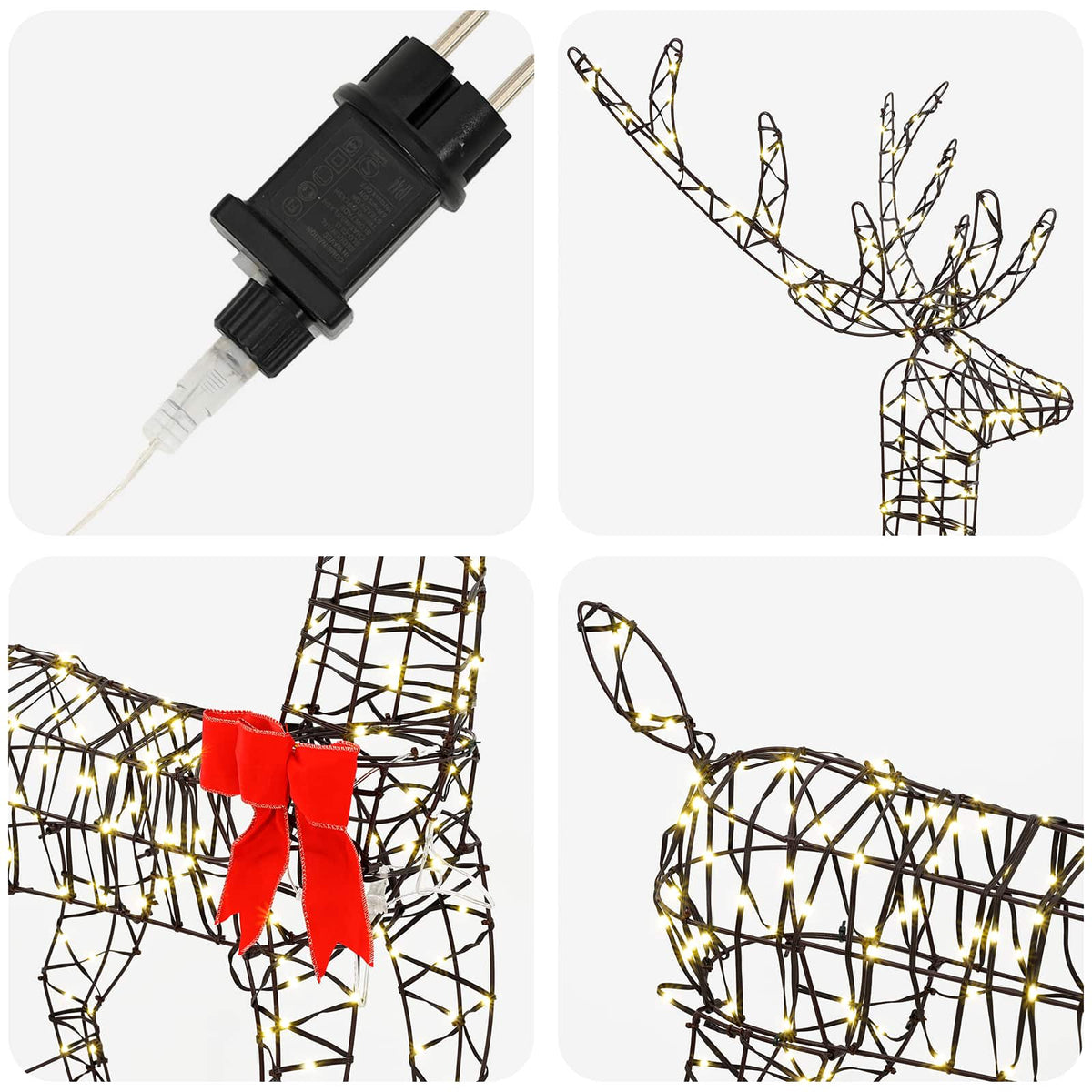 Christmas LED Reindeer Family 700 LEDs Warm White