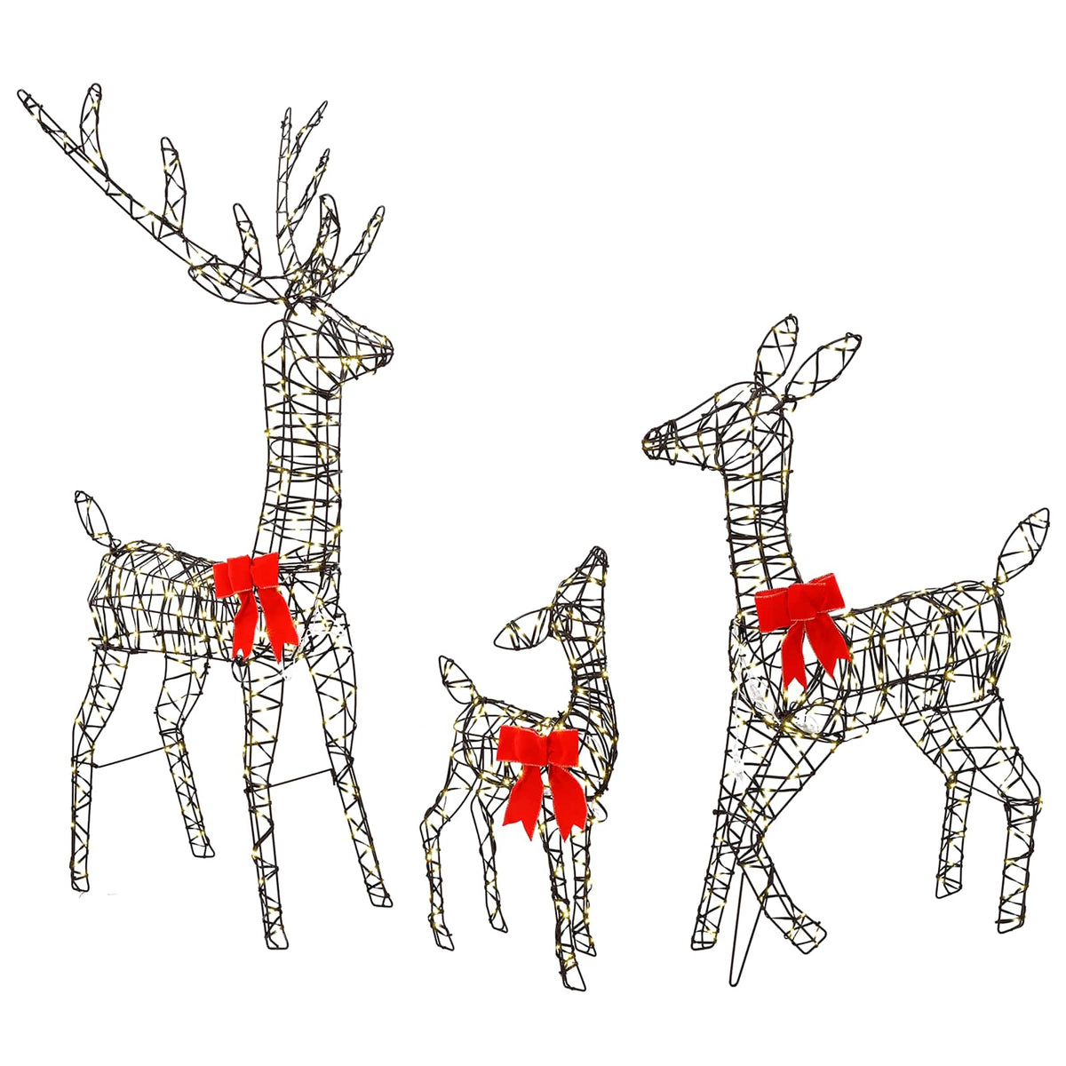 Christmas LED Reindeer Family 700 LEDs Warm White