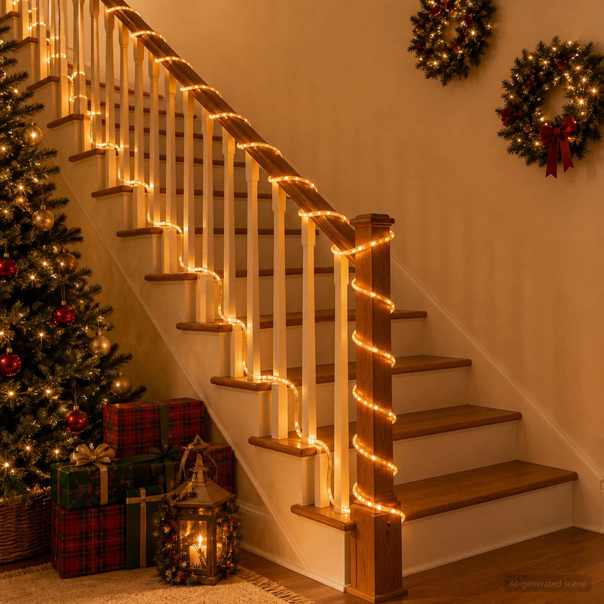 Christmas LED Rope Light 1200 LEDs Yellow 50 m