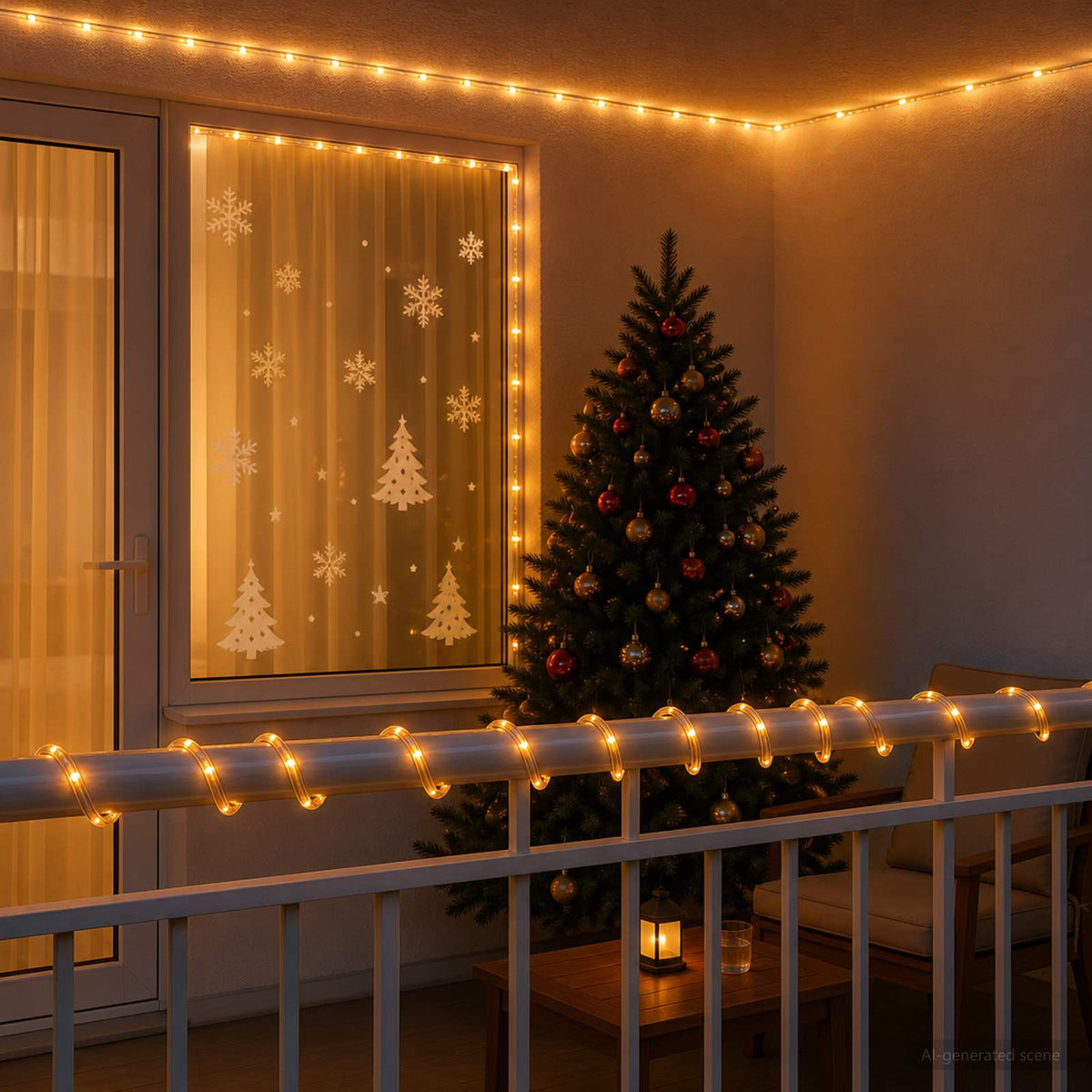 Christmas LED Rope Light 240 LEDs Yellow 10 m