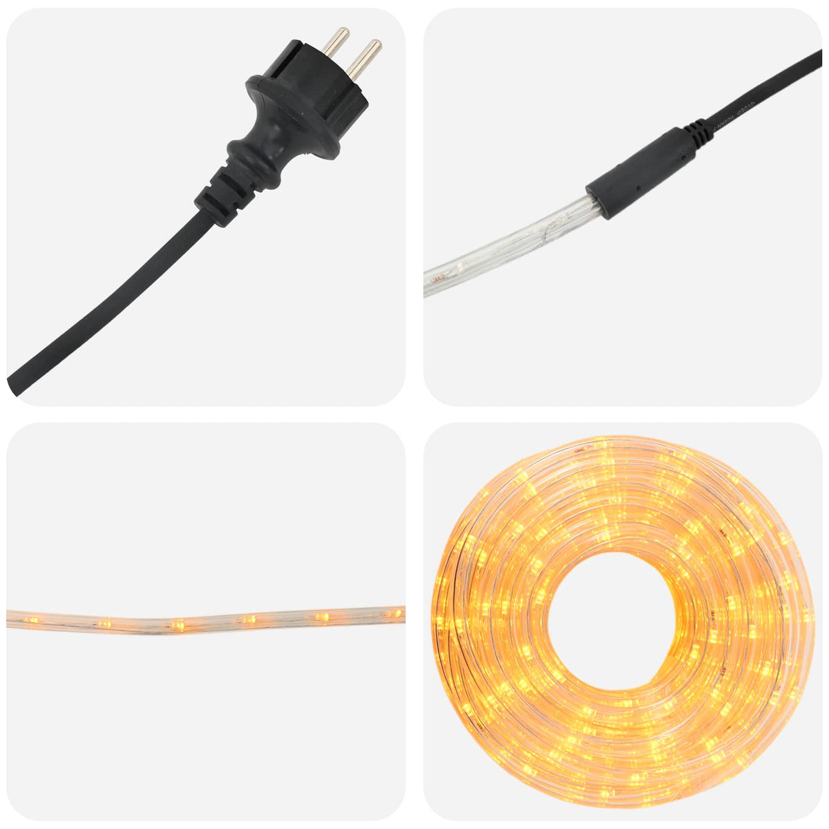Christmas LED Rope Light 480 LEDs Yellow 20 m