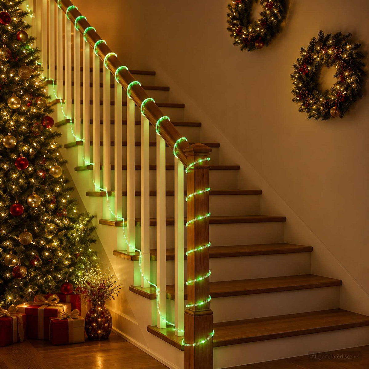 Christmas LED Rope Light 1200 LEDs Green 50 m