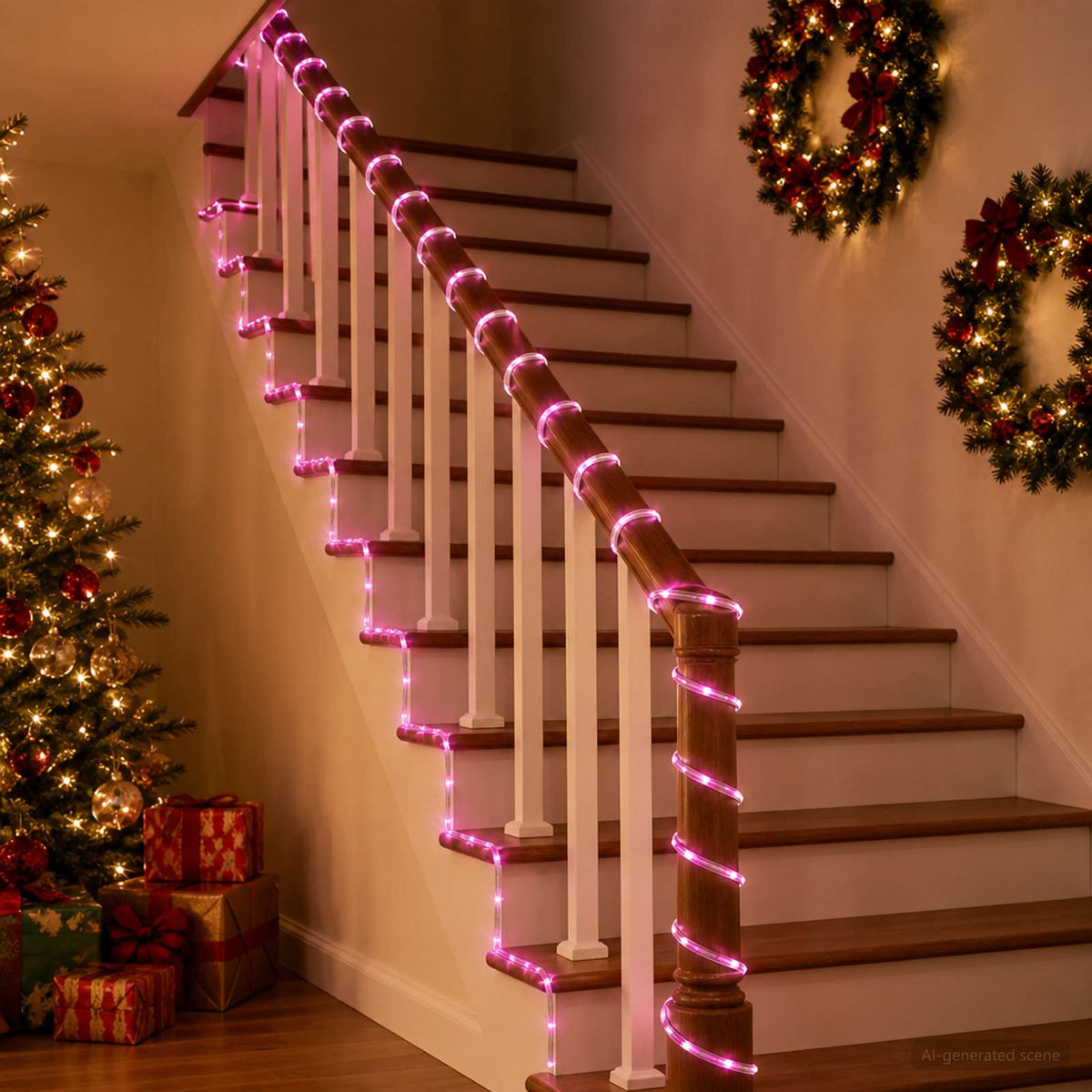 Christmas LED Rope Light 480 LEDs Pink 20 m