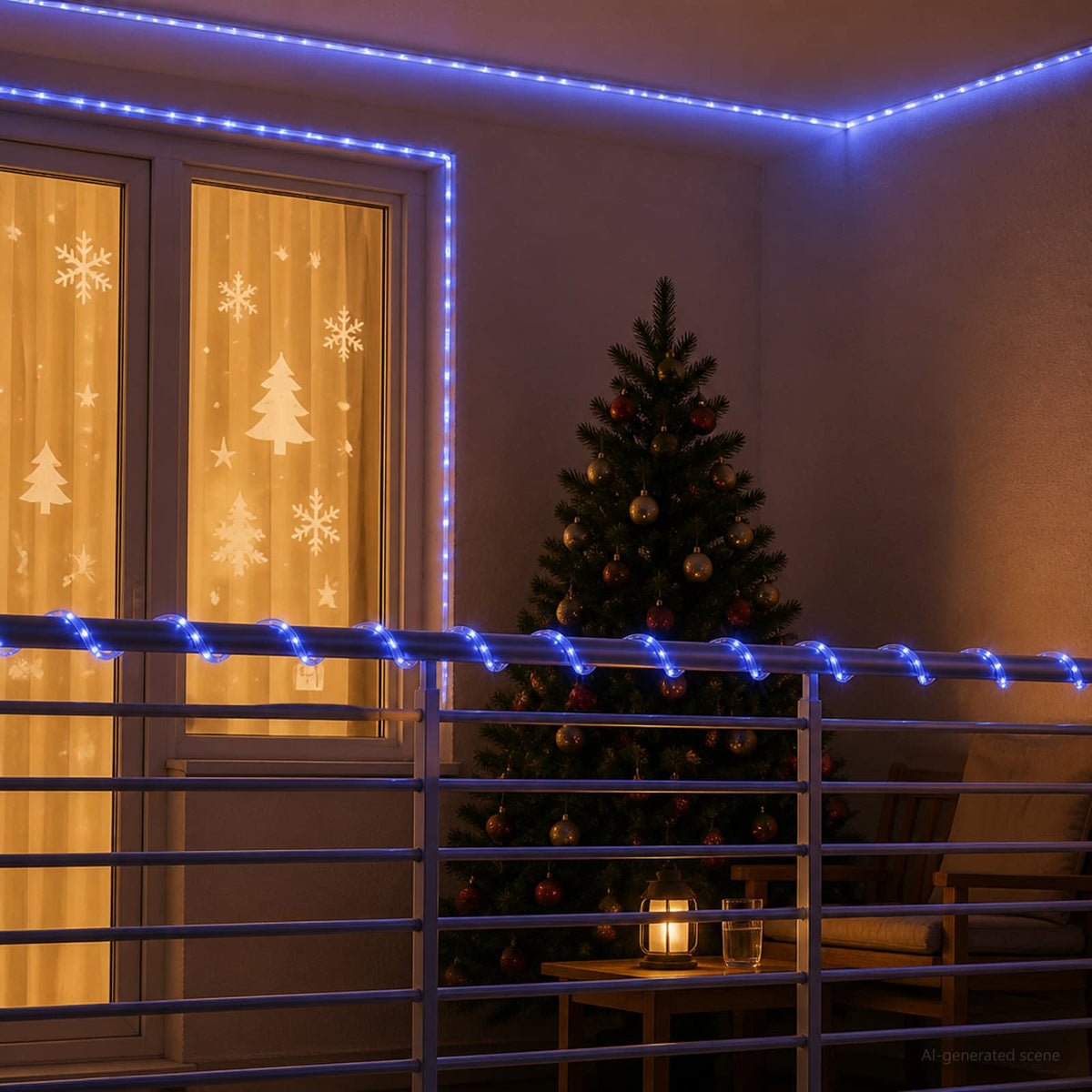 Christmas LED Rope Light 480 LEDs Blue 20 m