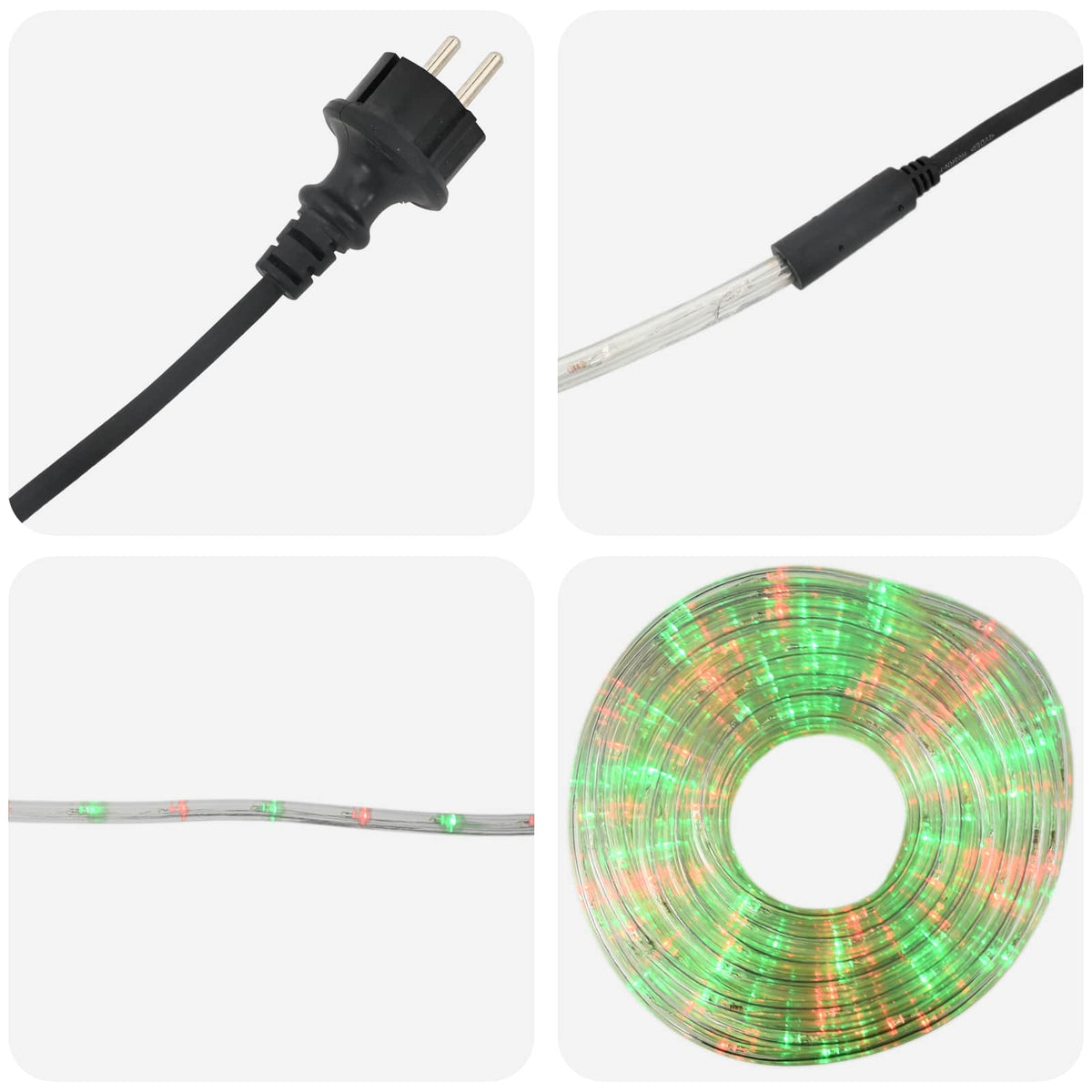Christmas LED Rope Light 480 LEDs Red, Green 20 m