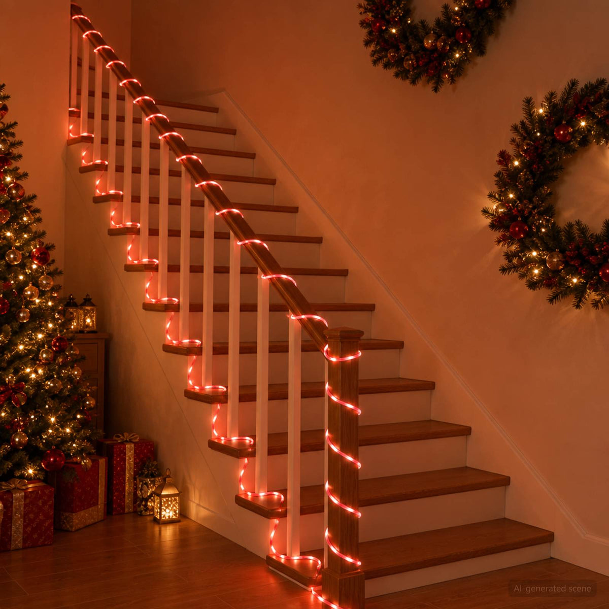 Christmas LED Rope Light 240 LEDs Red and 10 m