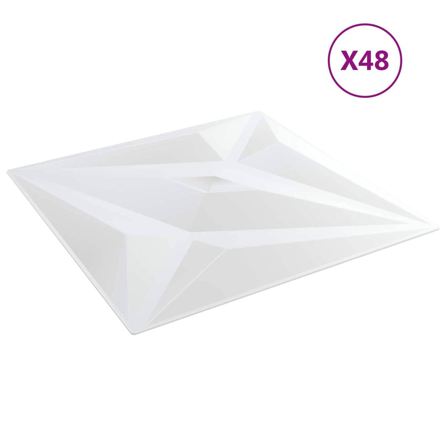 Wall Panels 12 pcs 50 x 50 cm White star XPS Foam