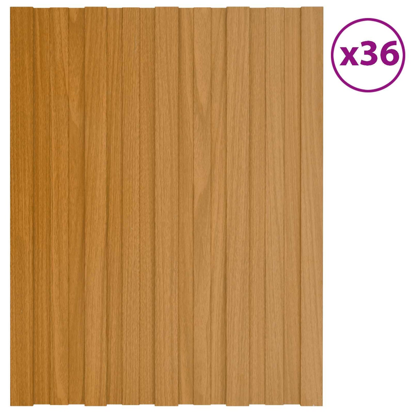 Roof Panel 36 pcs Natural 60 x 45 cm Galvanised steel