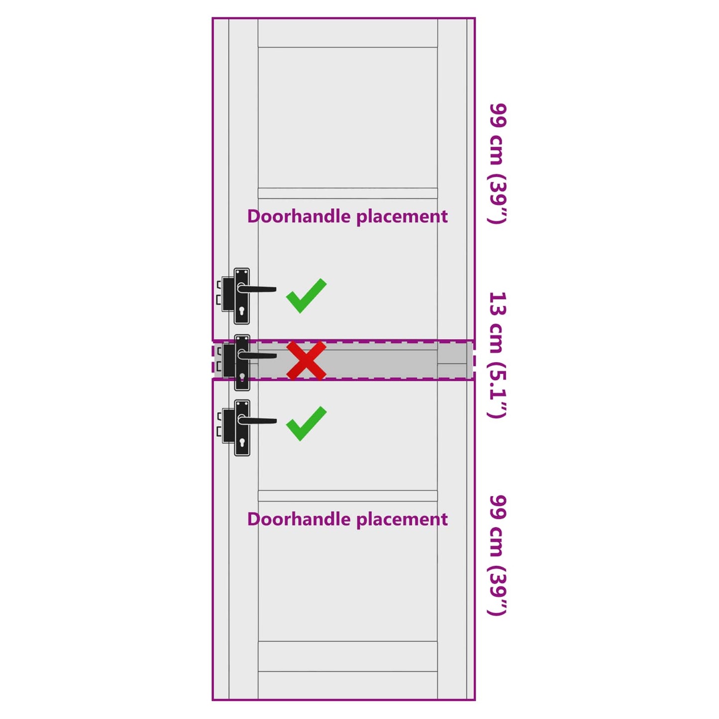 Interior Door White 73.5 x 211 cm Plywood