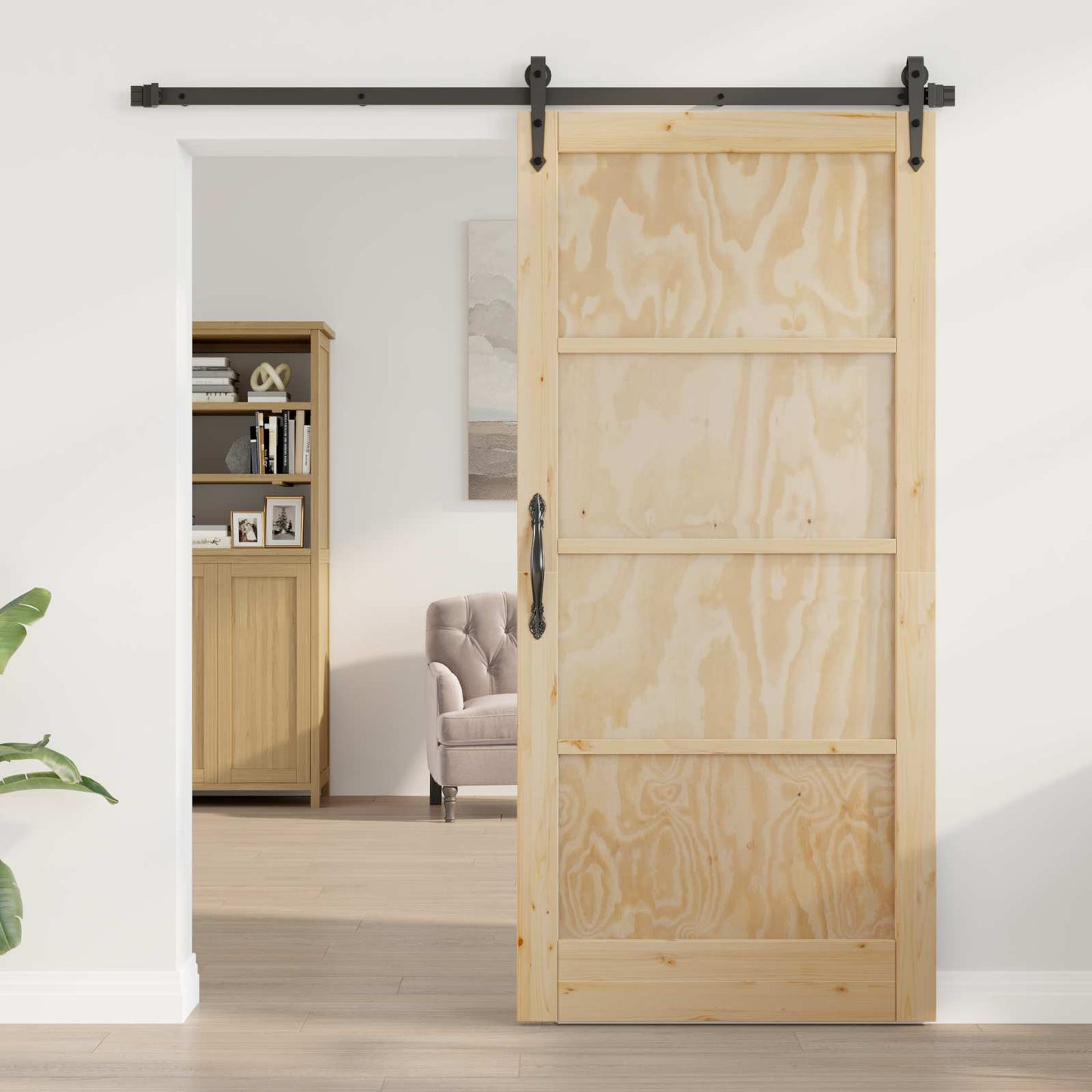 Interior Door Natural 93 x 202 cm Plywood