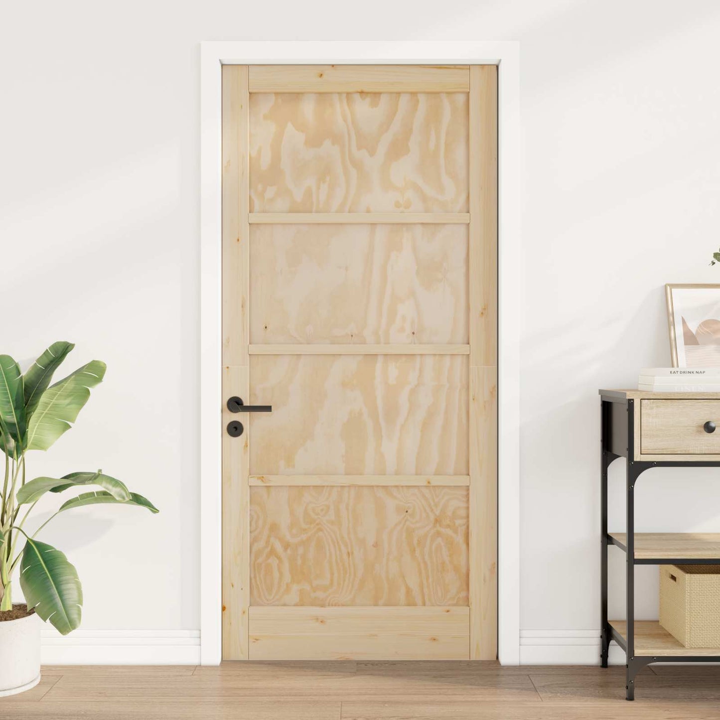 Interior Door Natural 93 x 202 cm Plywood