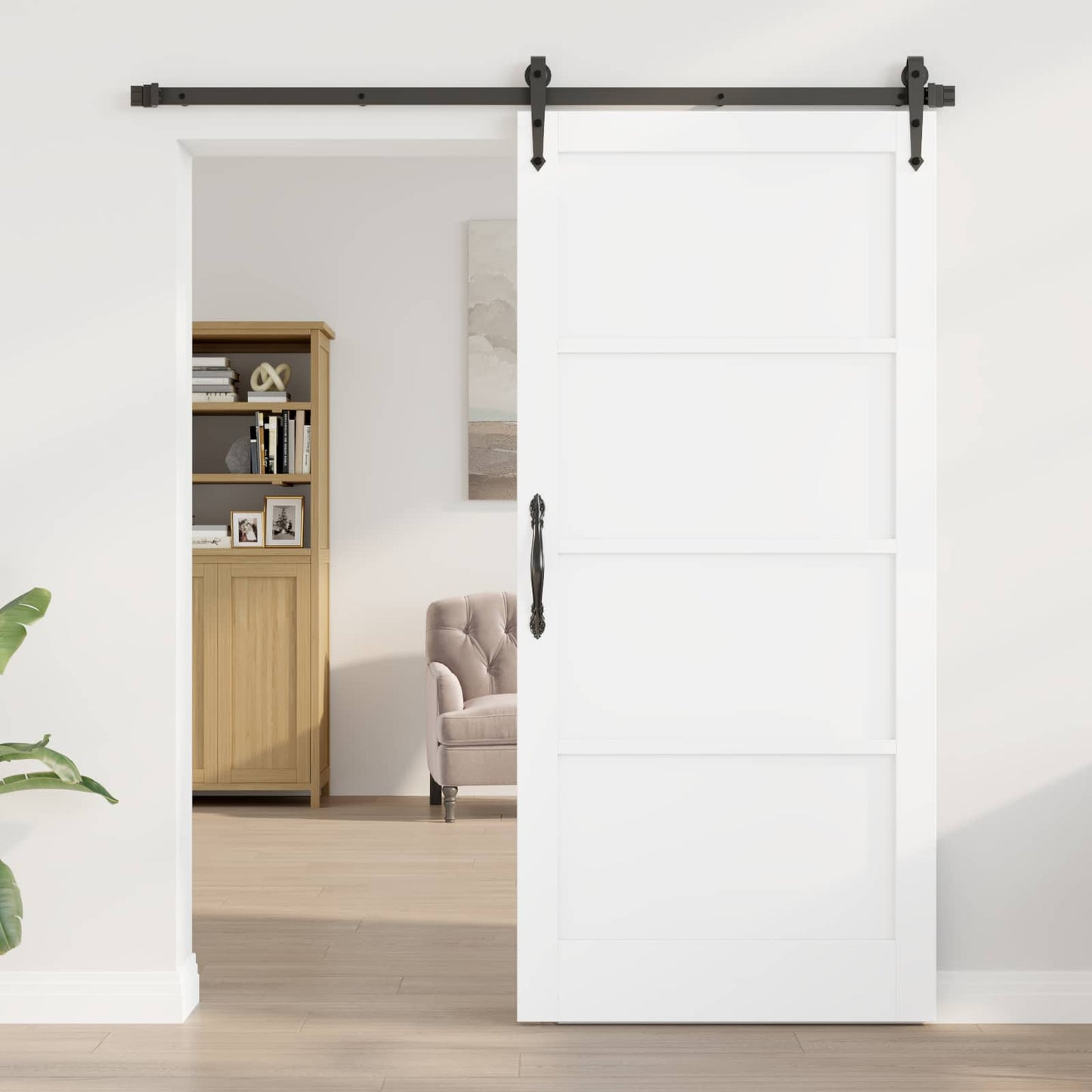 Interior Door White 93 x 202 cm Plywood