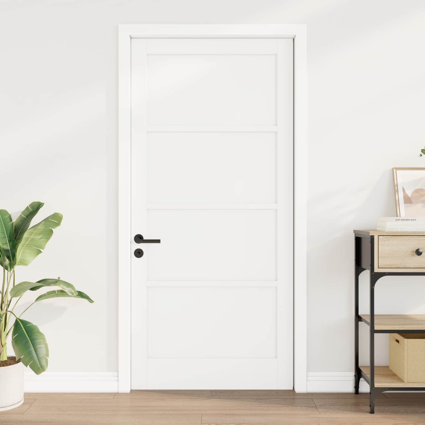 Interior Door White 93 x 202 cm Plywood