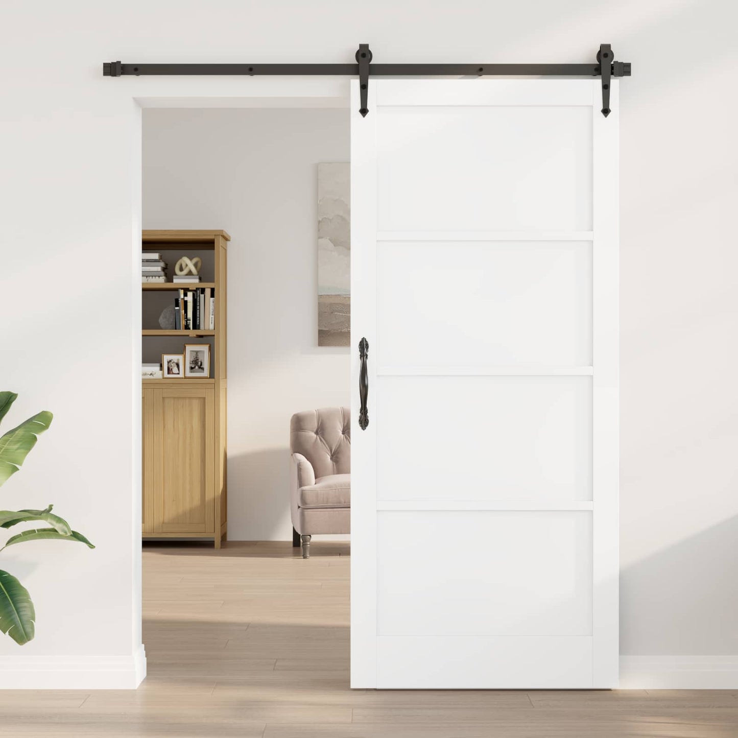 Interior Door 93 x 211 cm Plywood White