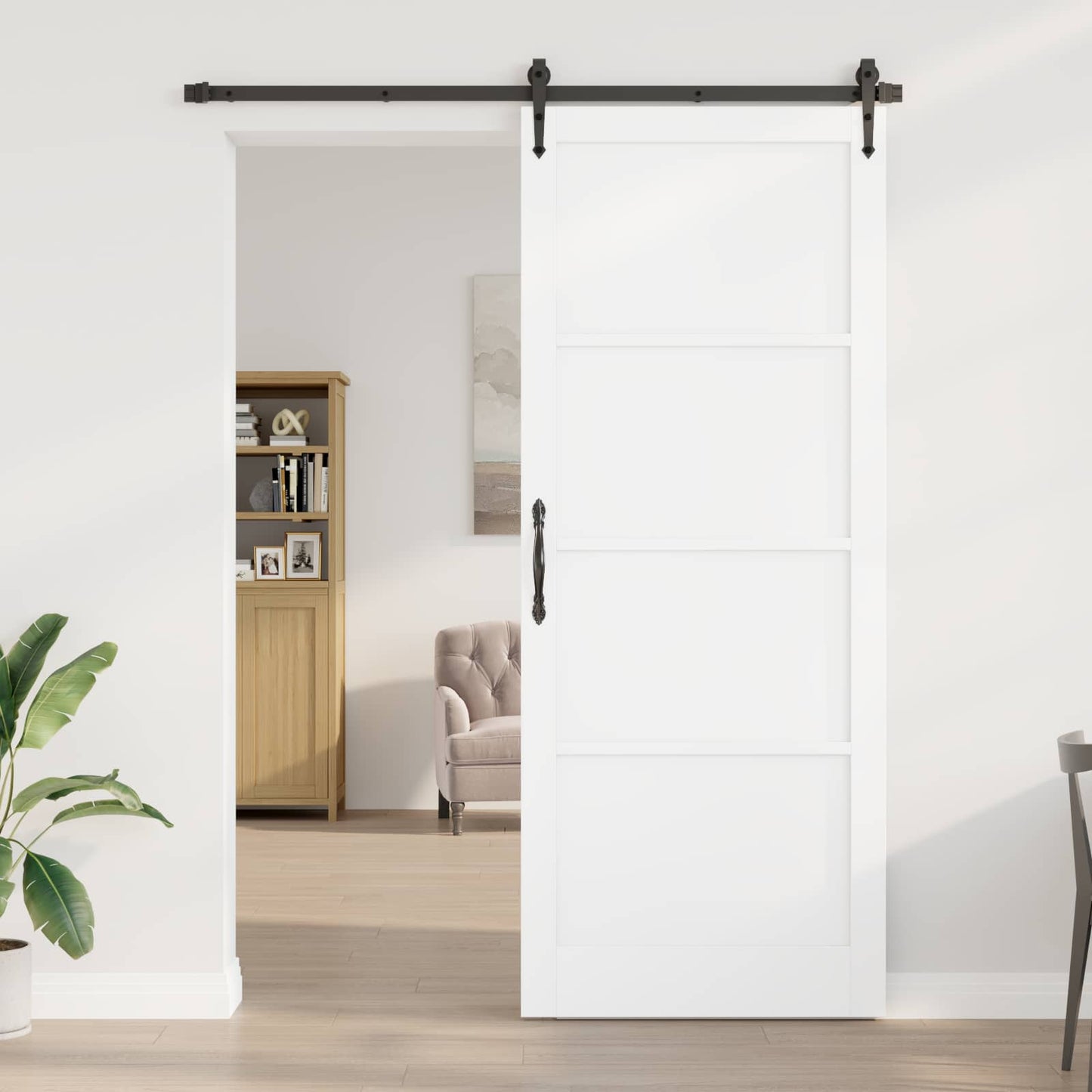 Interior Door 93 x 232 cm Plywood White