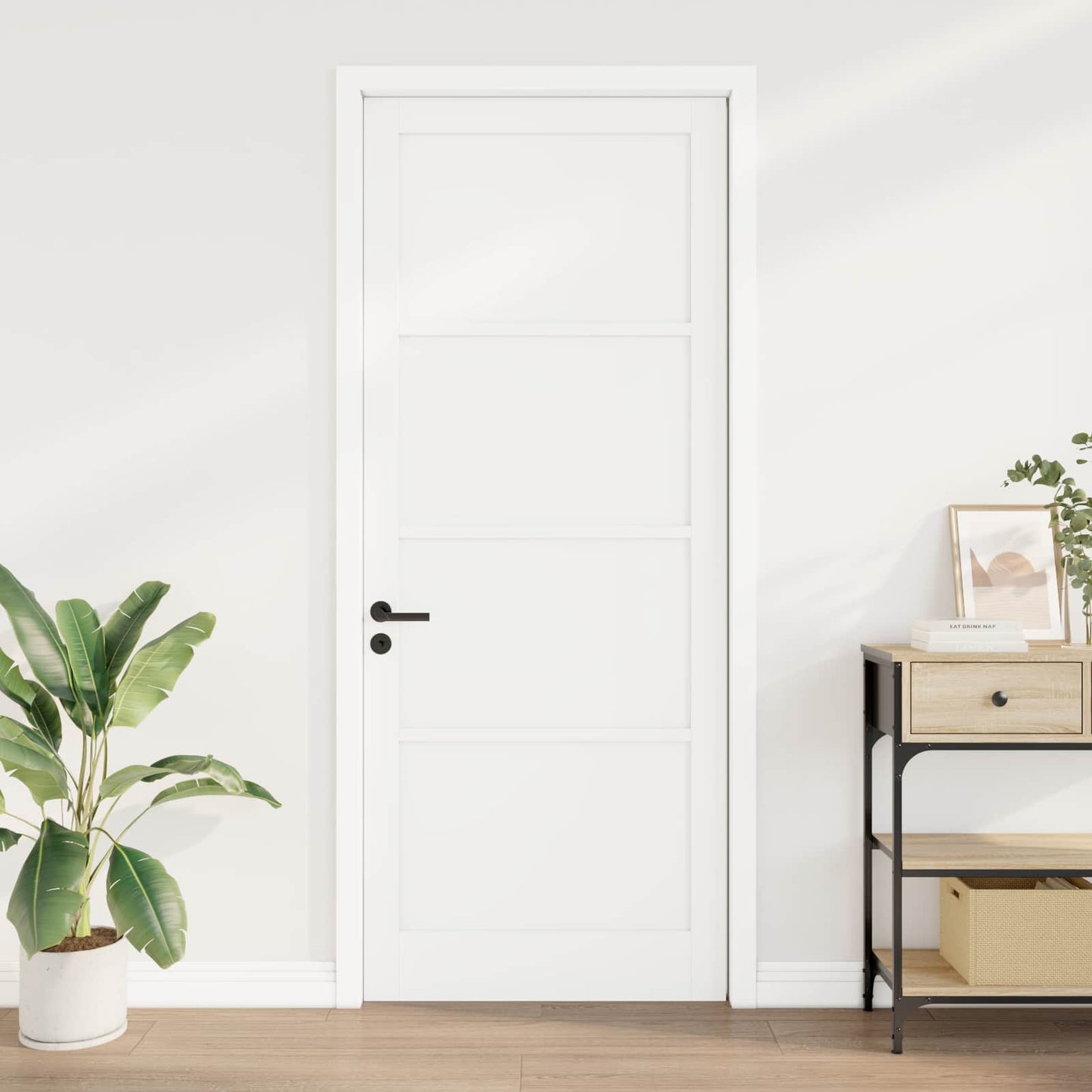 Interior Door 93 x 232 cm Plywood White