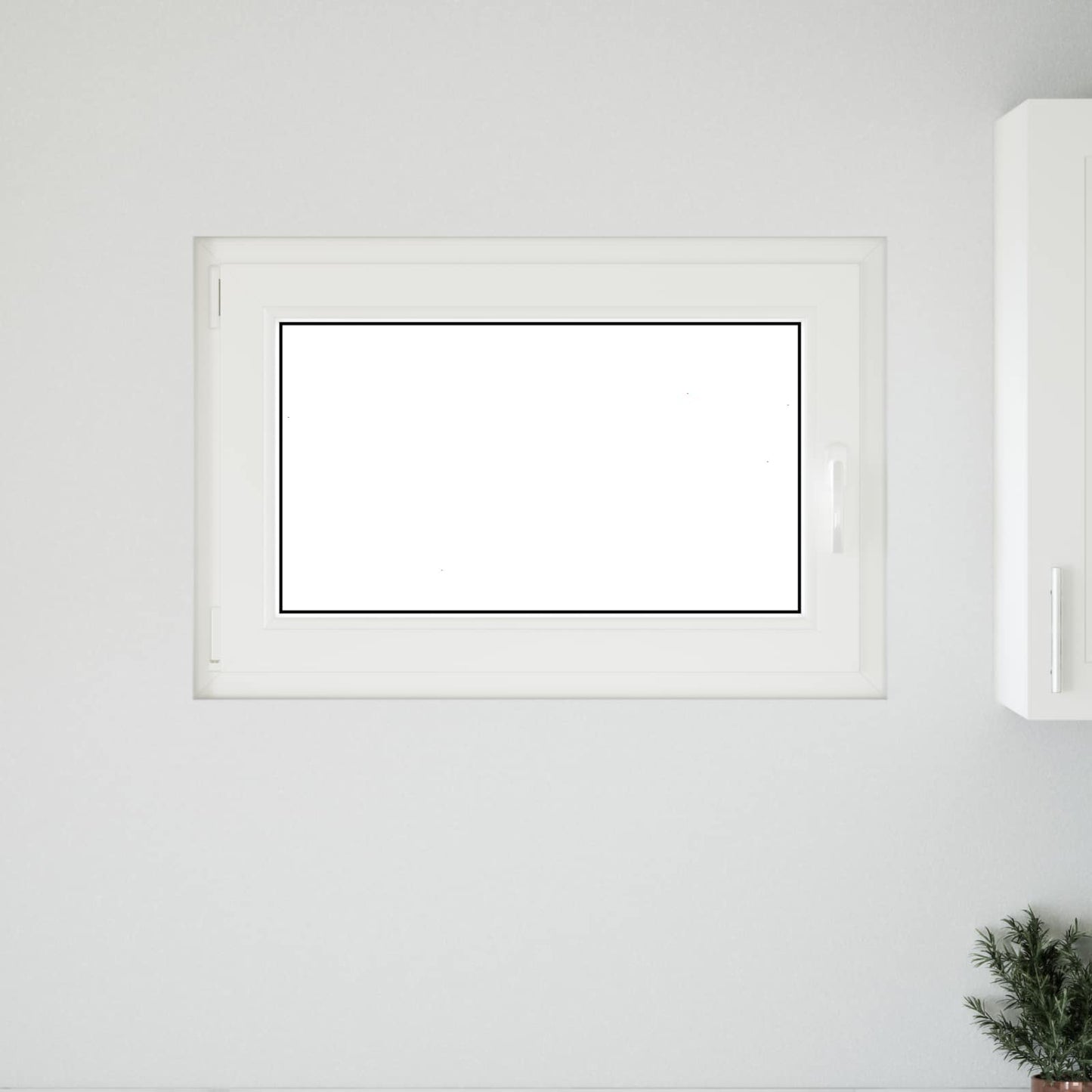Basement Window RISOR 90 x 70 cm PVC and Glass White