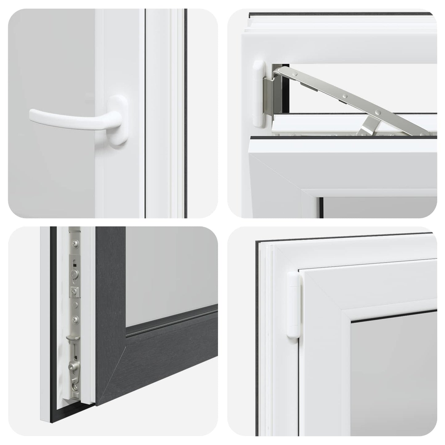 Tilt & Turn Basement Window RISOR 60 x 80 cm PVC and Glass