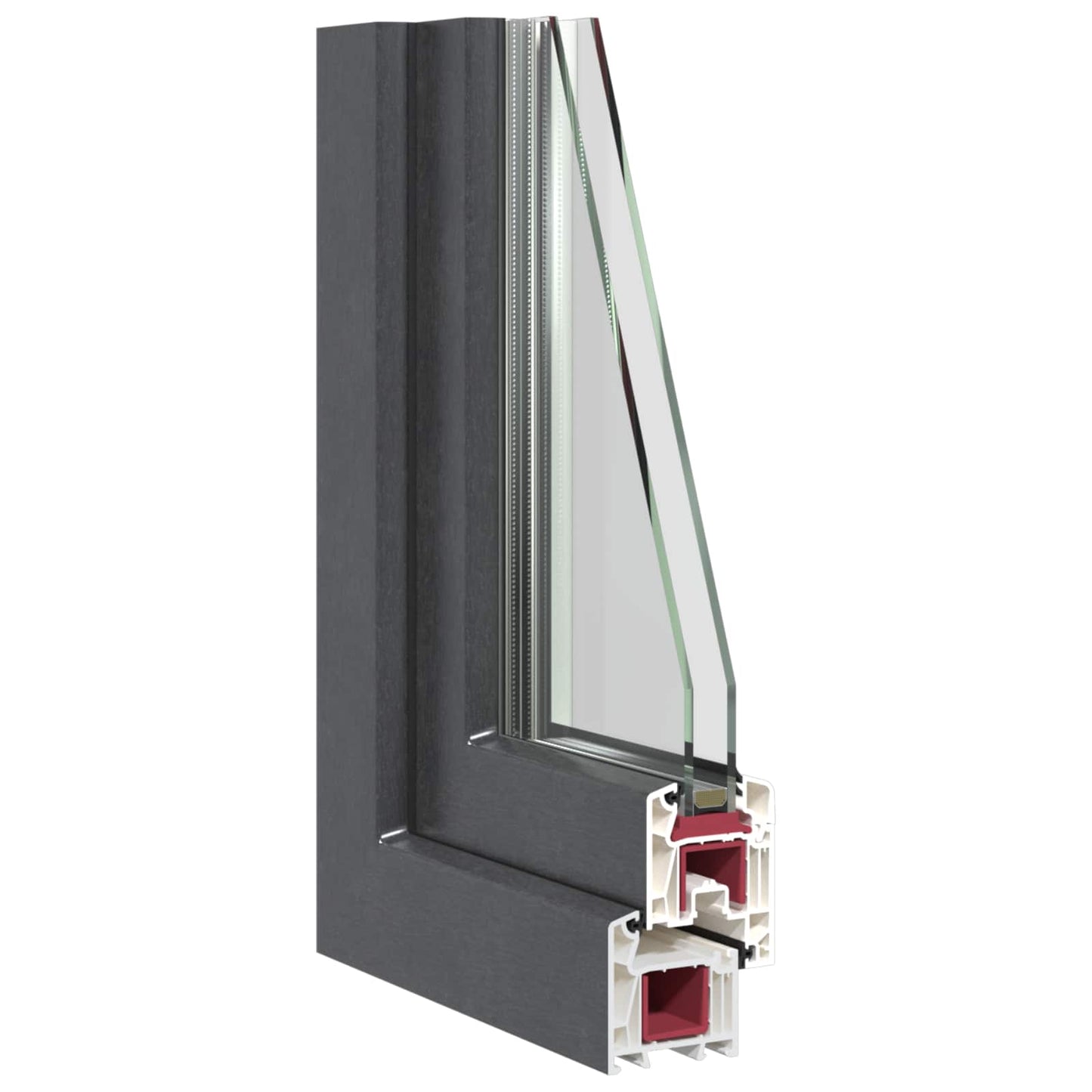 Tilt & Turn Basement Window RISOR 60 x 80 cm PVC and Glass