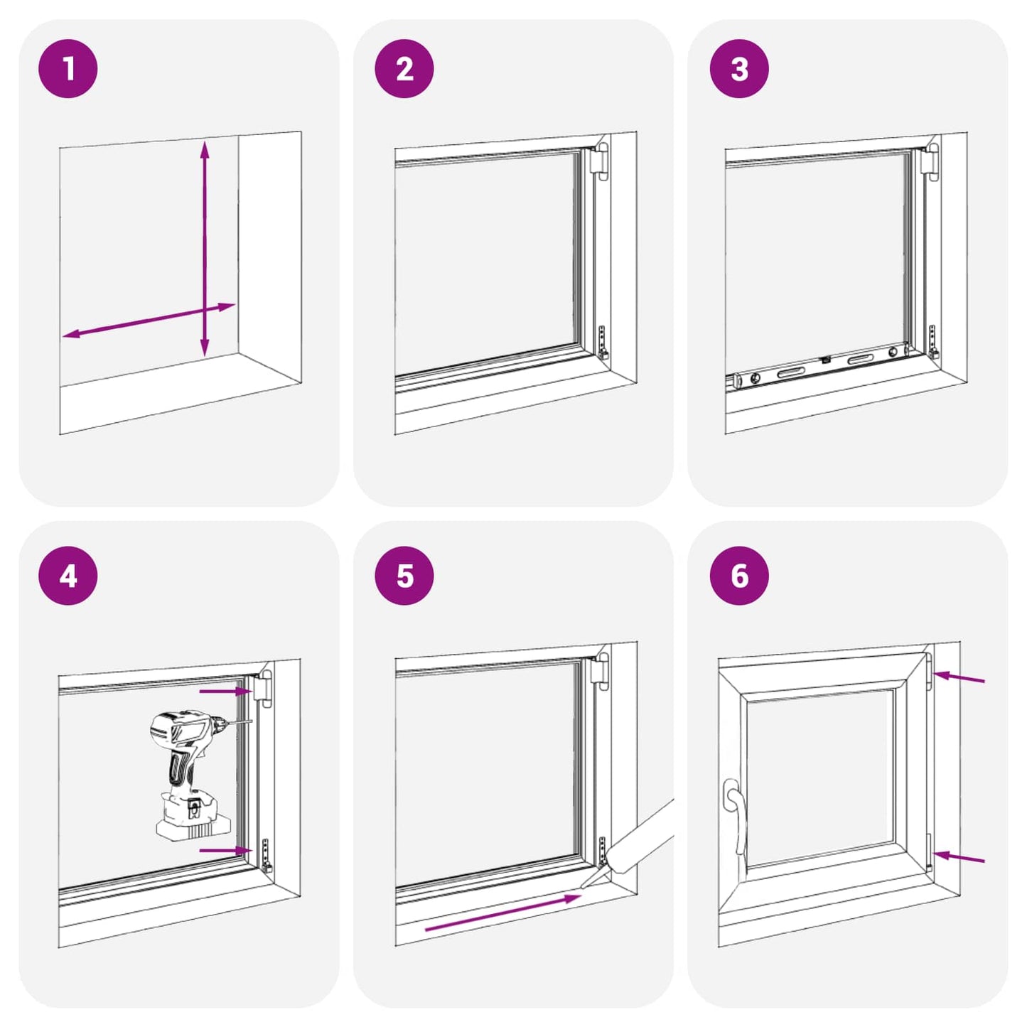 Tilt & Turn Basement Window RISOR 60 x 80 cm PVC and Glass