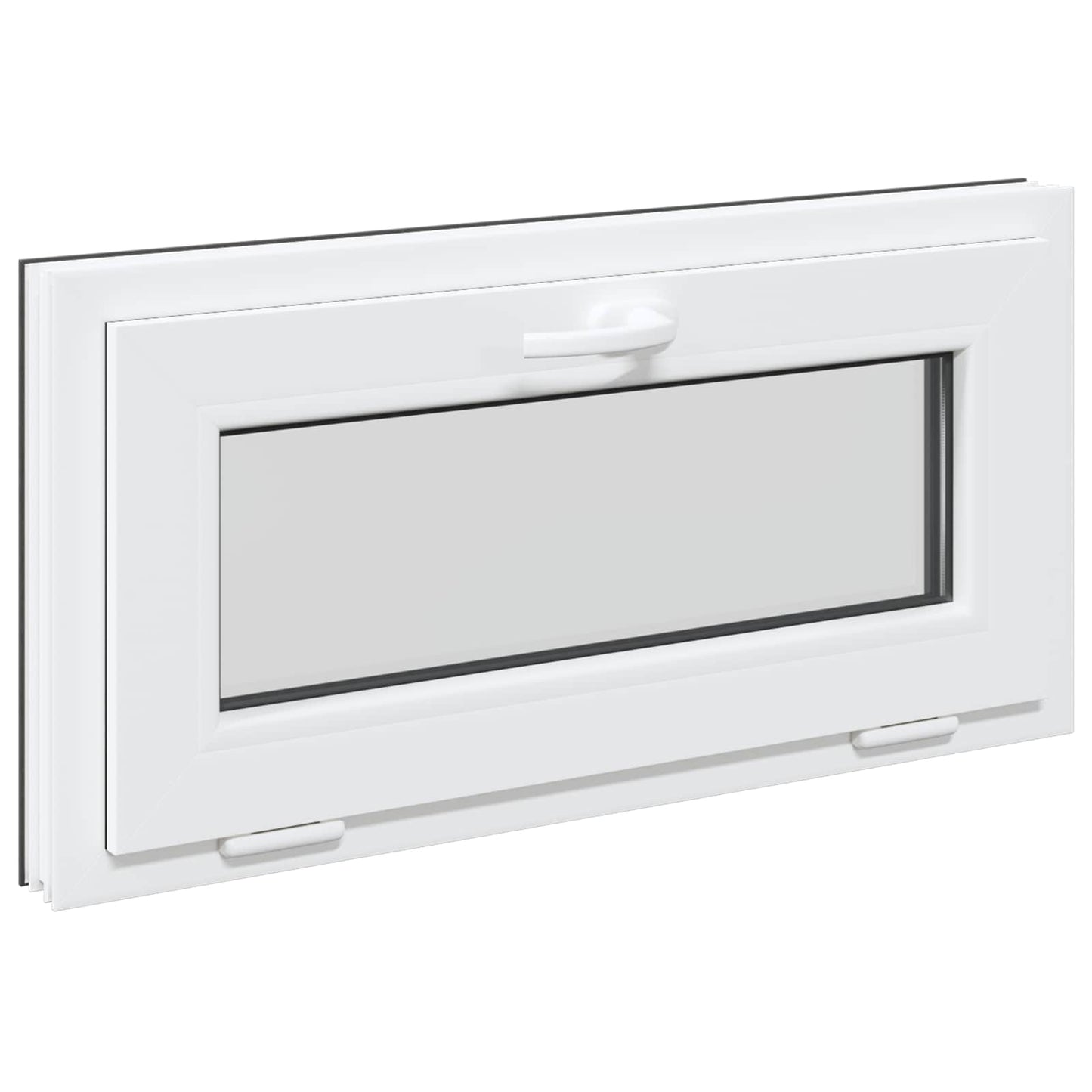 Basement Window RISOR 80 x 40 cm PVC and Glass Anthracite