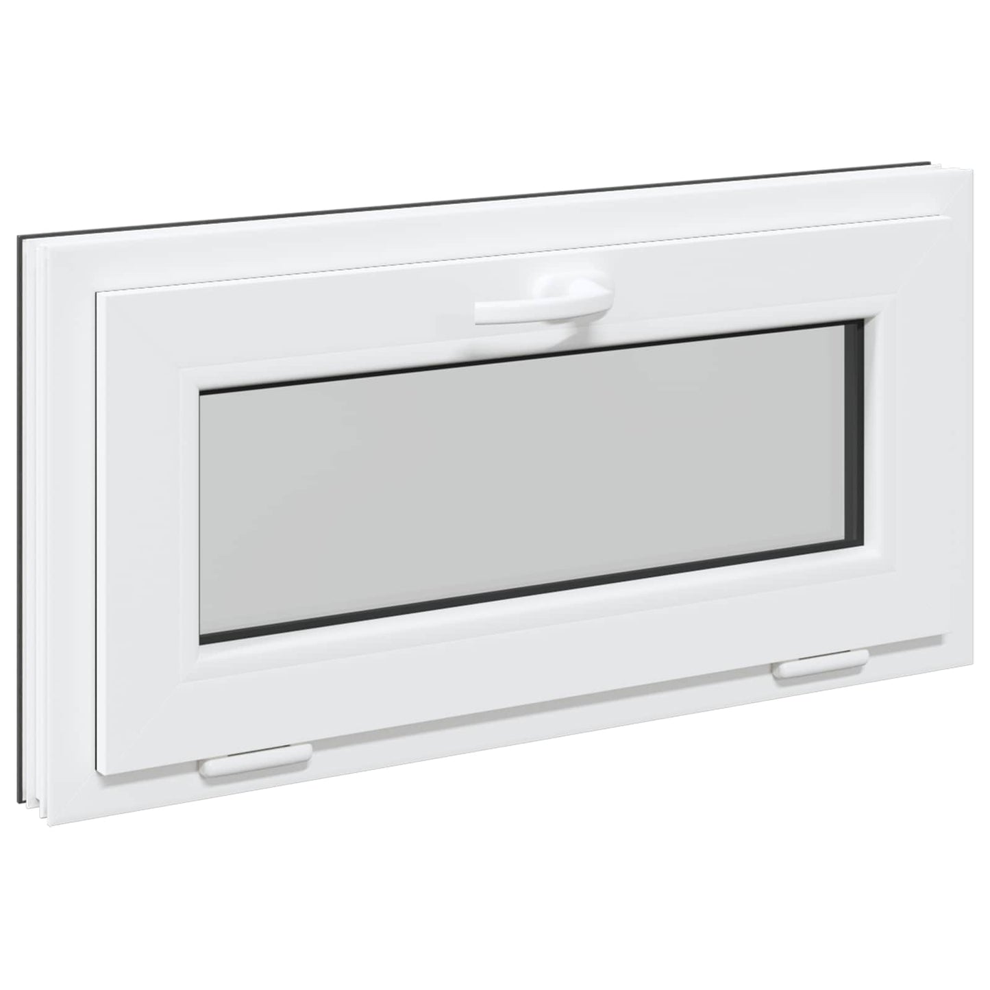 Basement Window RISOR 80 x 40 cm PVC and Glass Anthracite