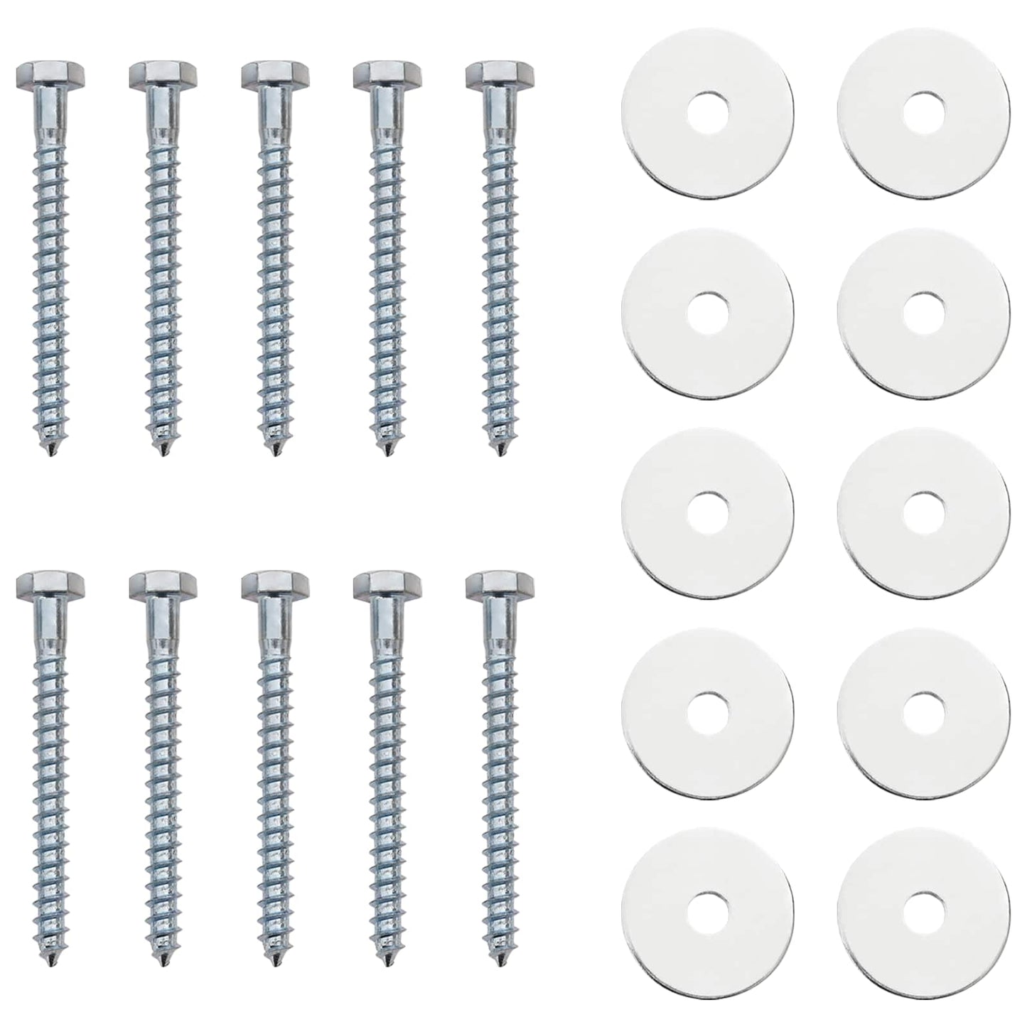 Earth anchor 10 pcs Silver Ø10 x 30 cm Galvanized Metal