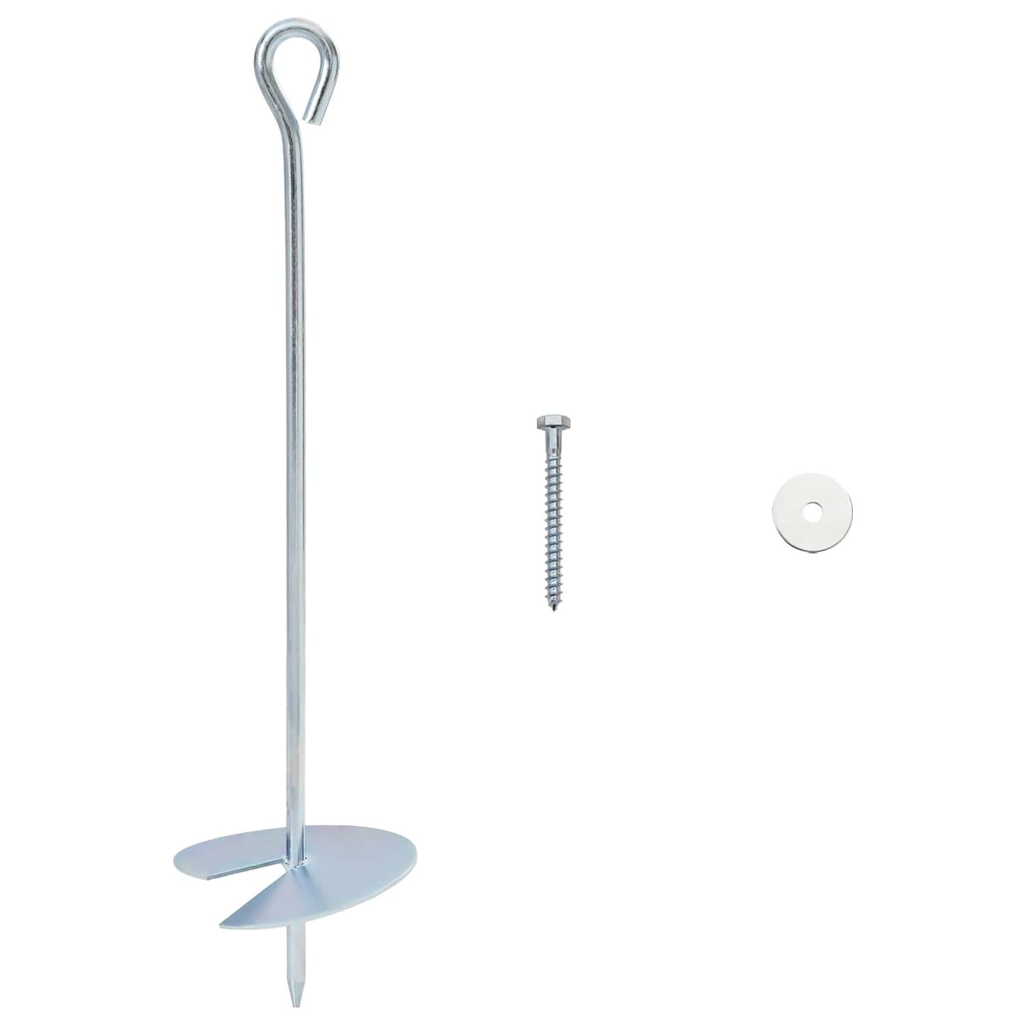 Earth anchor 10 pcs Silver Ø10 x 40 cm Galvanized Metal