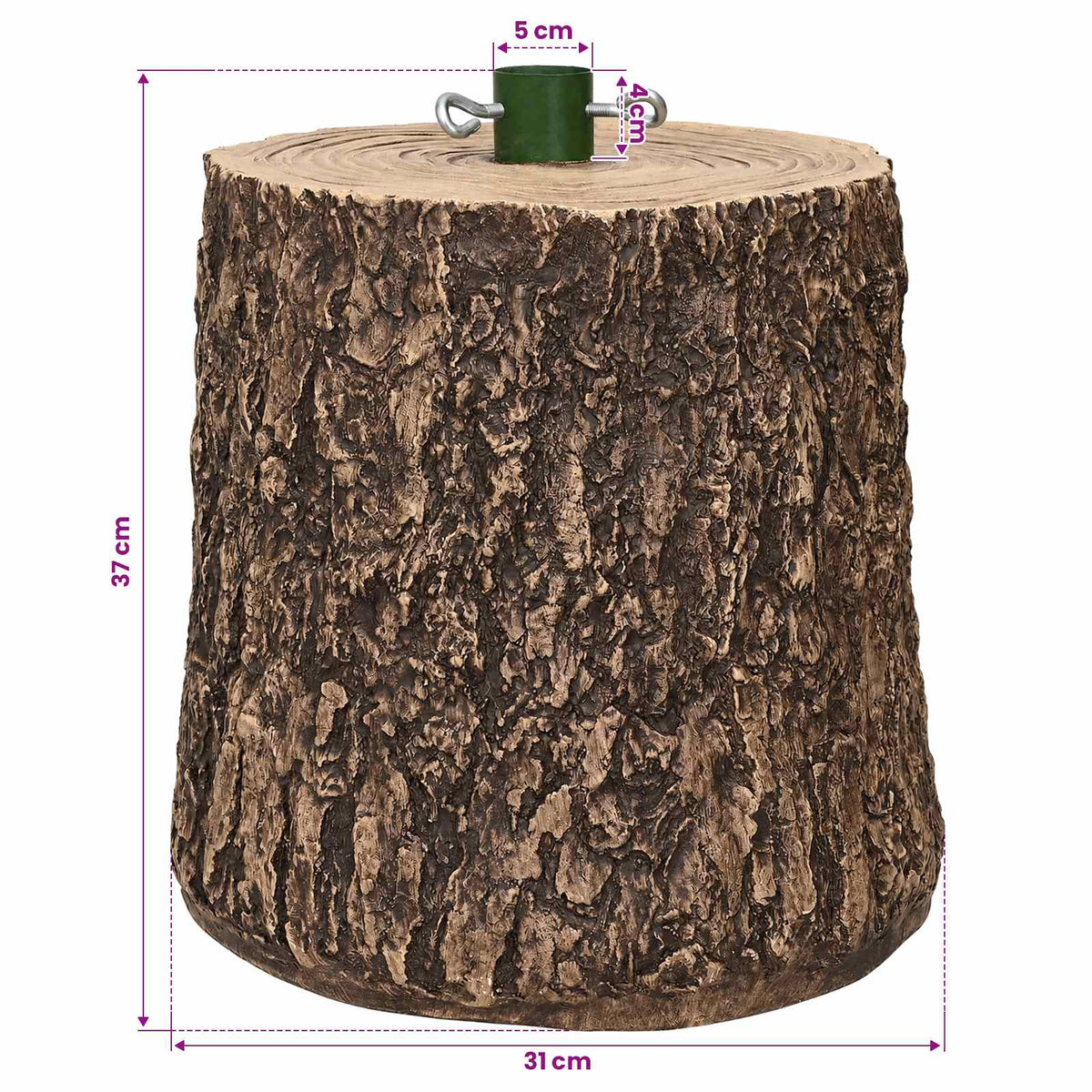 Christmas Tree Stand Trunk Shape Ø 31 x 37 cm Magnesium Oxide