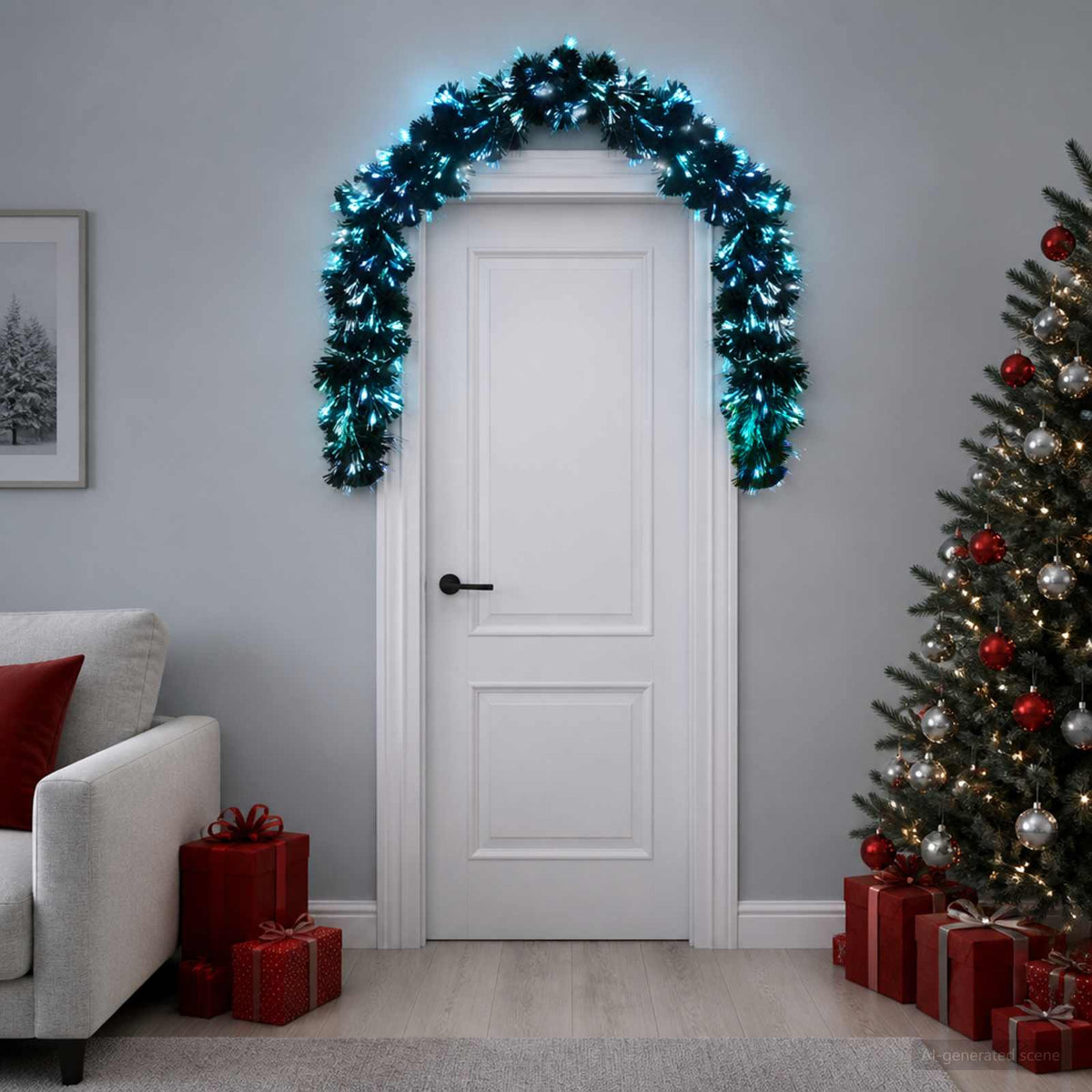 Christmas Garland 48 LEDs Multicolour PVC