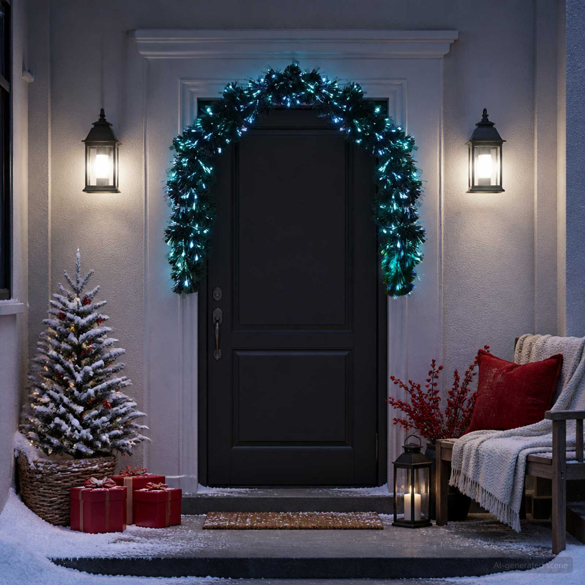 Christmas Garland 48 LEDs Multicolour PVC