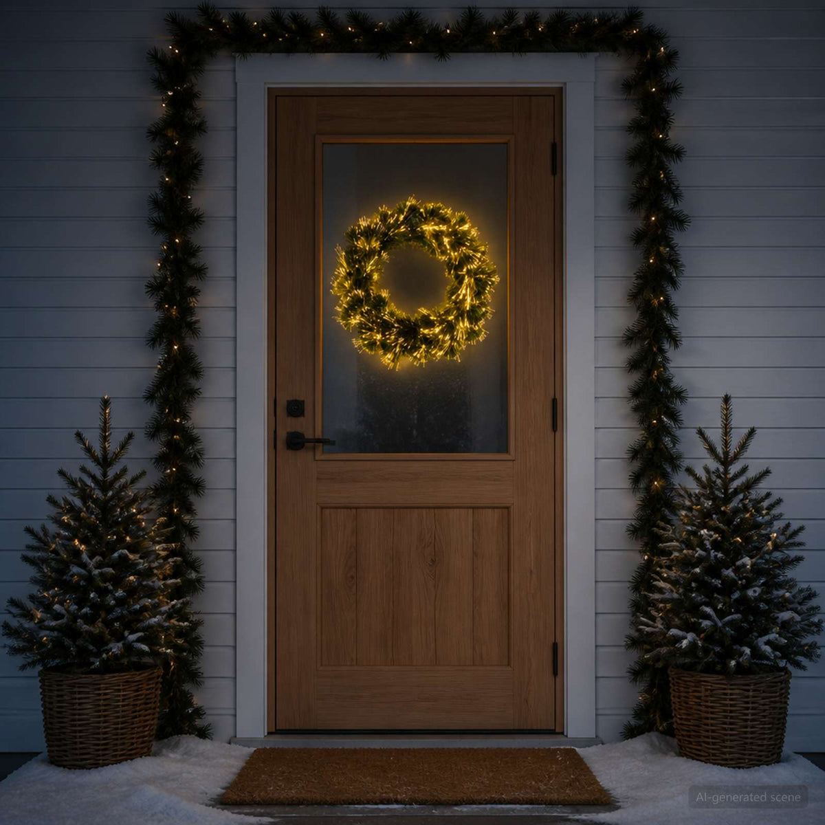 Christmas Garland 24 LEDs Warm White PVC