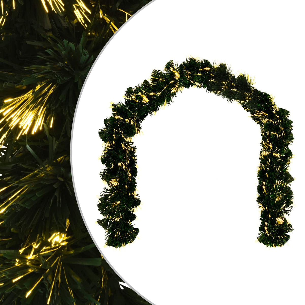 Christmas Garland 48 LEDs Warm White PVC