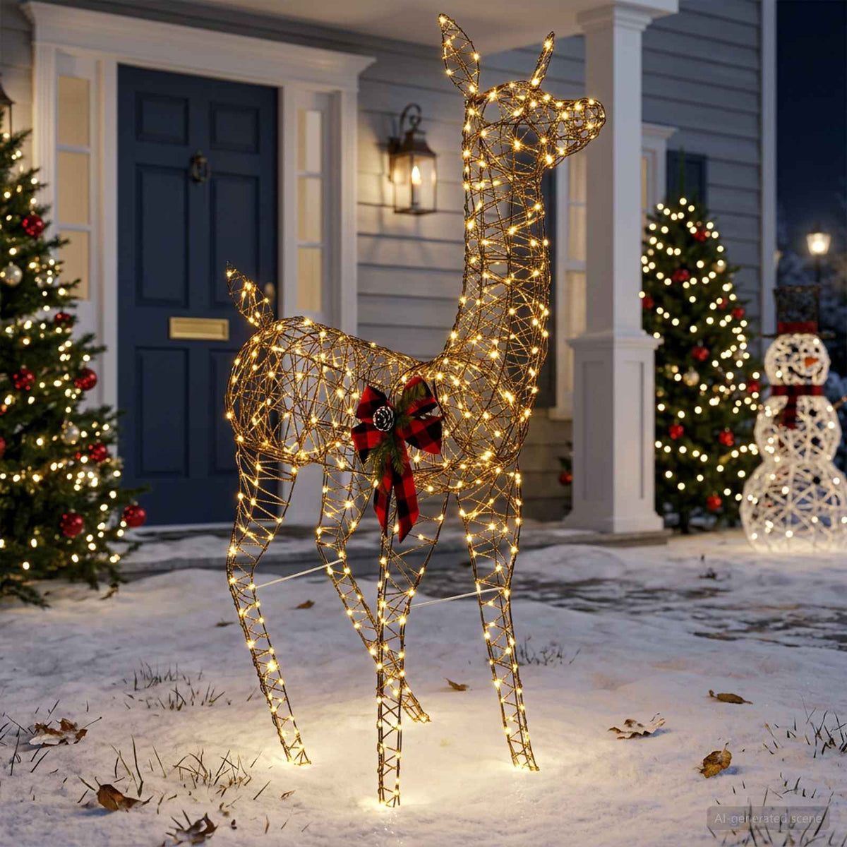3D Christmas Reindeer LOVIISA 200 LEDs Warm White