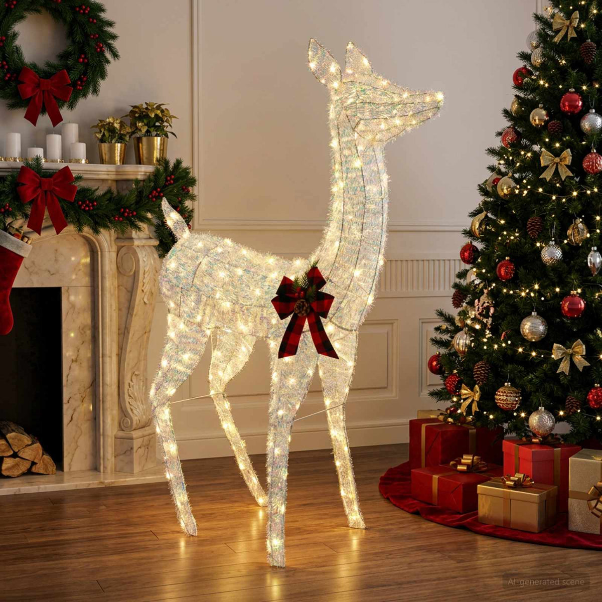 3D Christmas Reindeer LOVIISA 200 LEDs Warm White