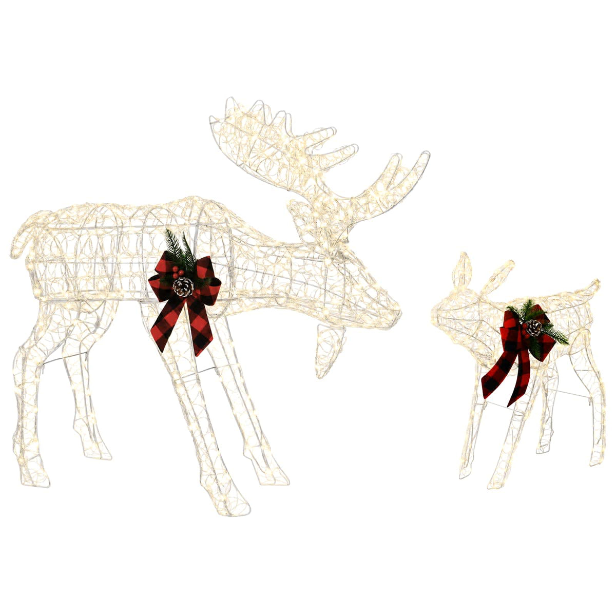 Moose Christmas Decoration 2 pcs 240 LEDs Warm White