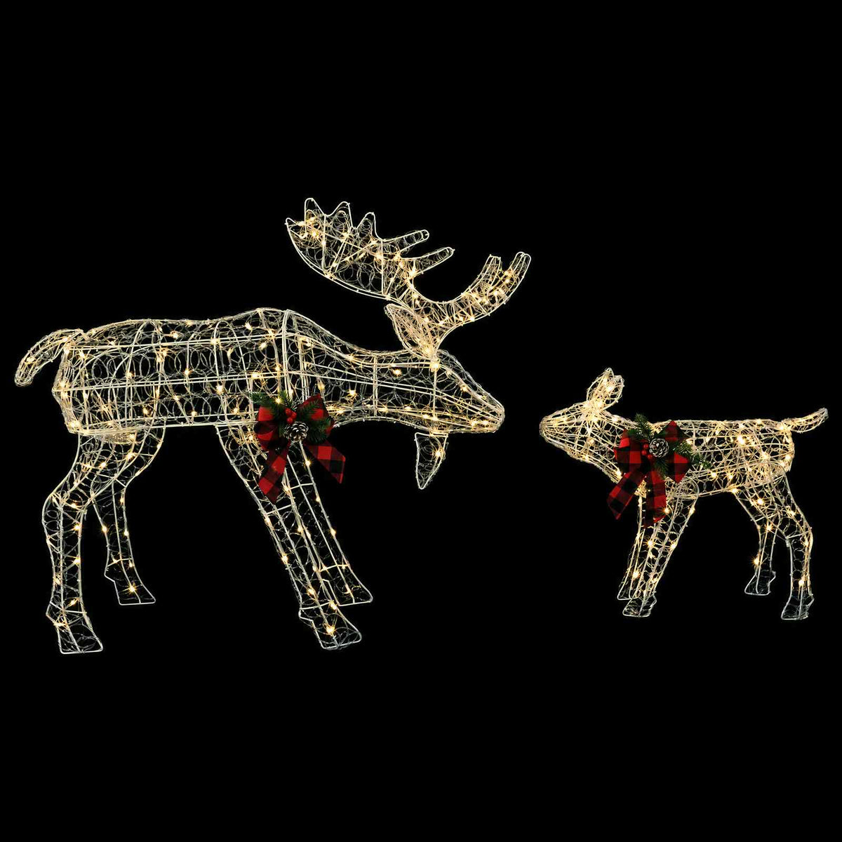 Moose Christmas Decoration 2 pcs 240 LEDs Warm White