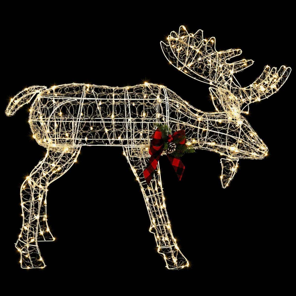 Moose Christmas Decoration 170 LEDs Warm White