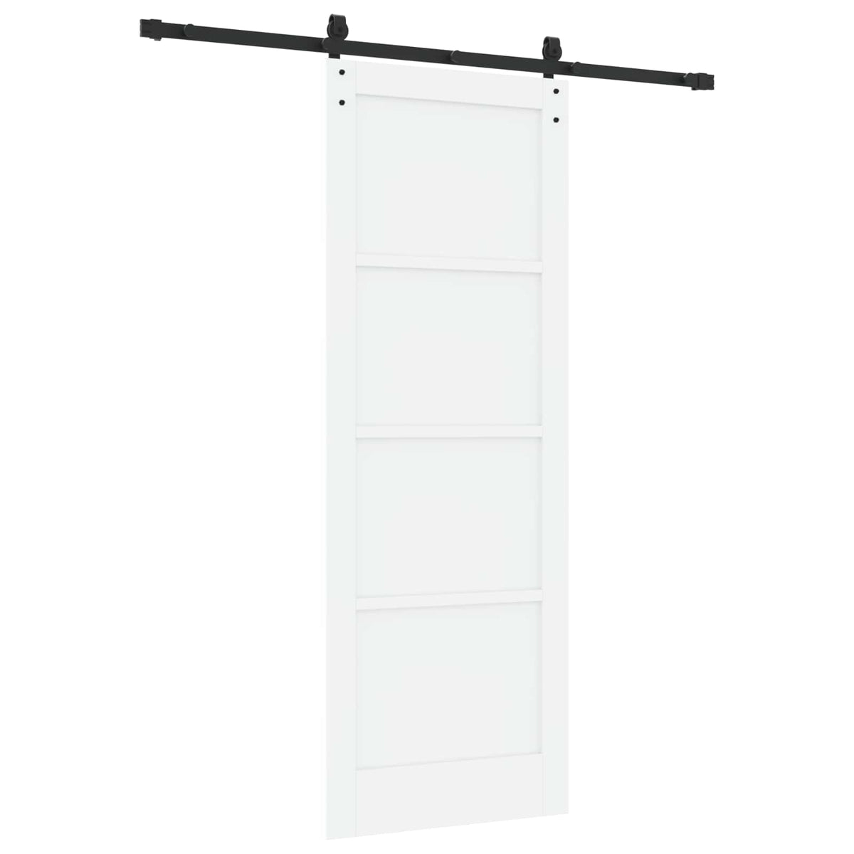 Sliding Door 78 x 211 cm Engineered Wood White and Black