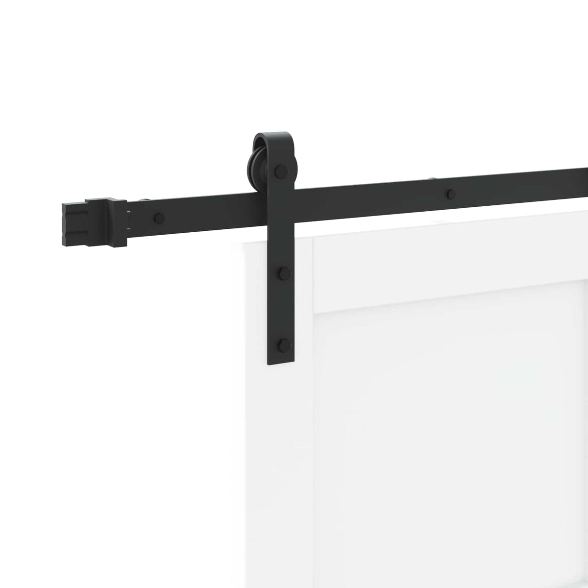 Sliding Door 78 x 211 cm Engineered Wood White and Black