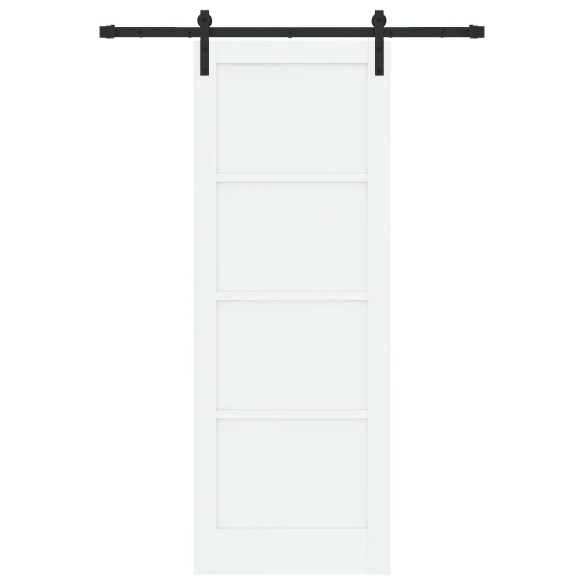 Sliding Door 78 x 211 cm Engineered Wood White and Black