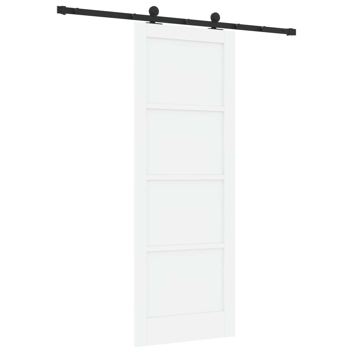 Sliding Door 78 x 211 cm Engineered Wood White and Black
