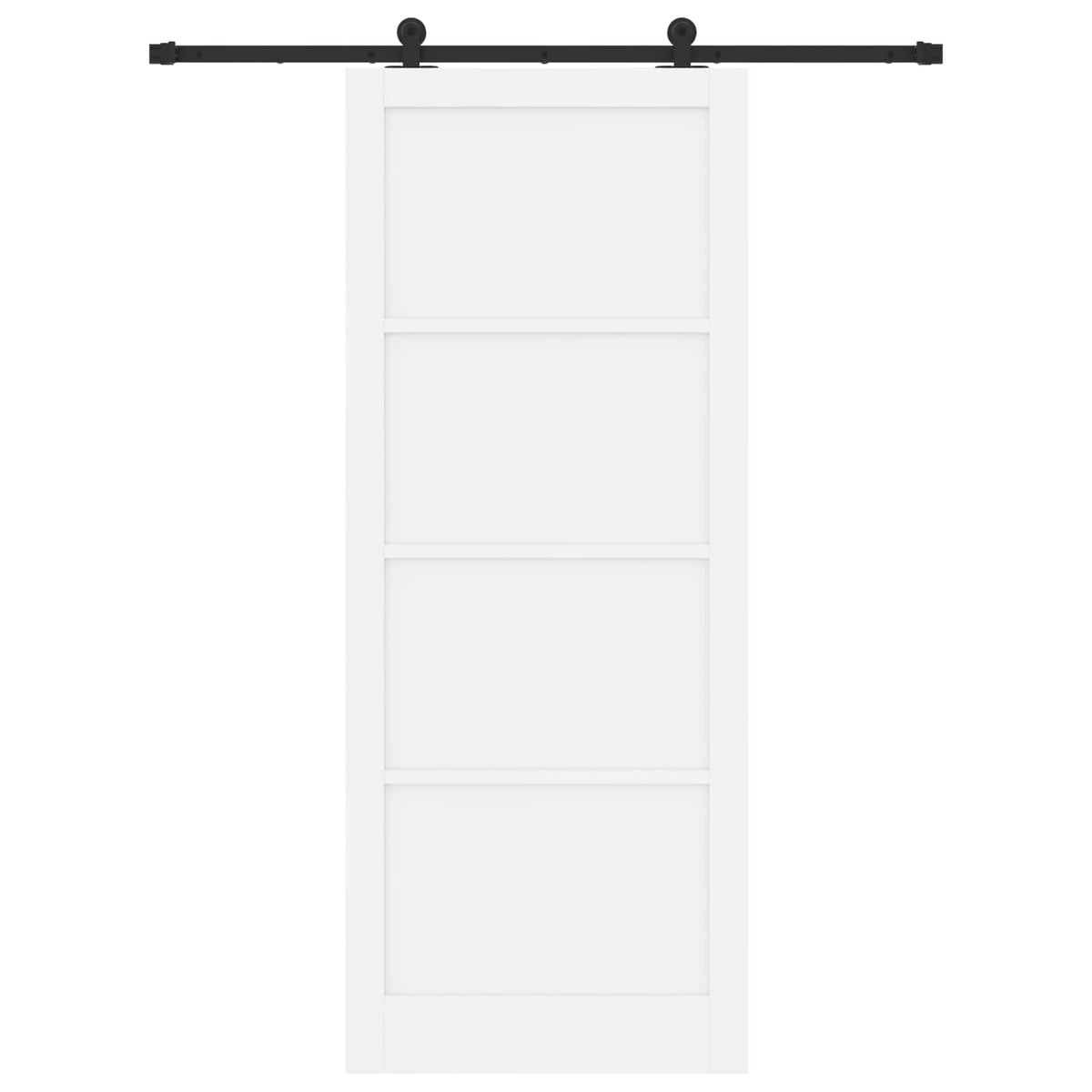 Sliding Door 93 x 232 cm Engineered Wood White and Black