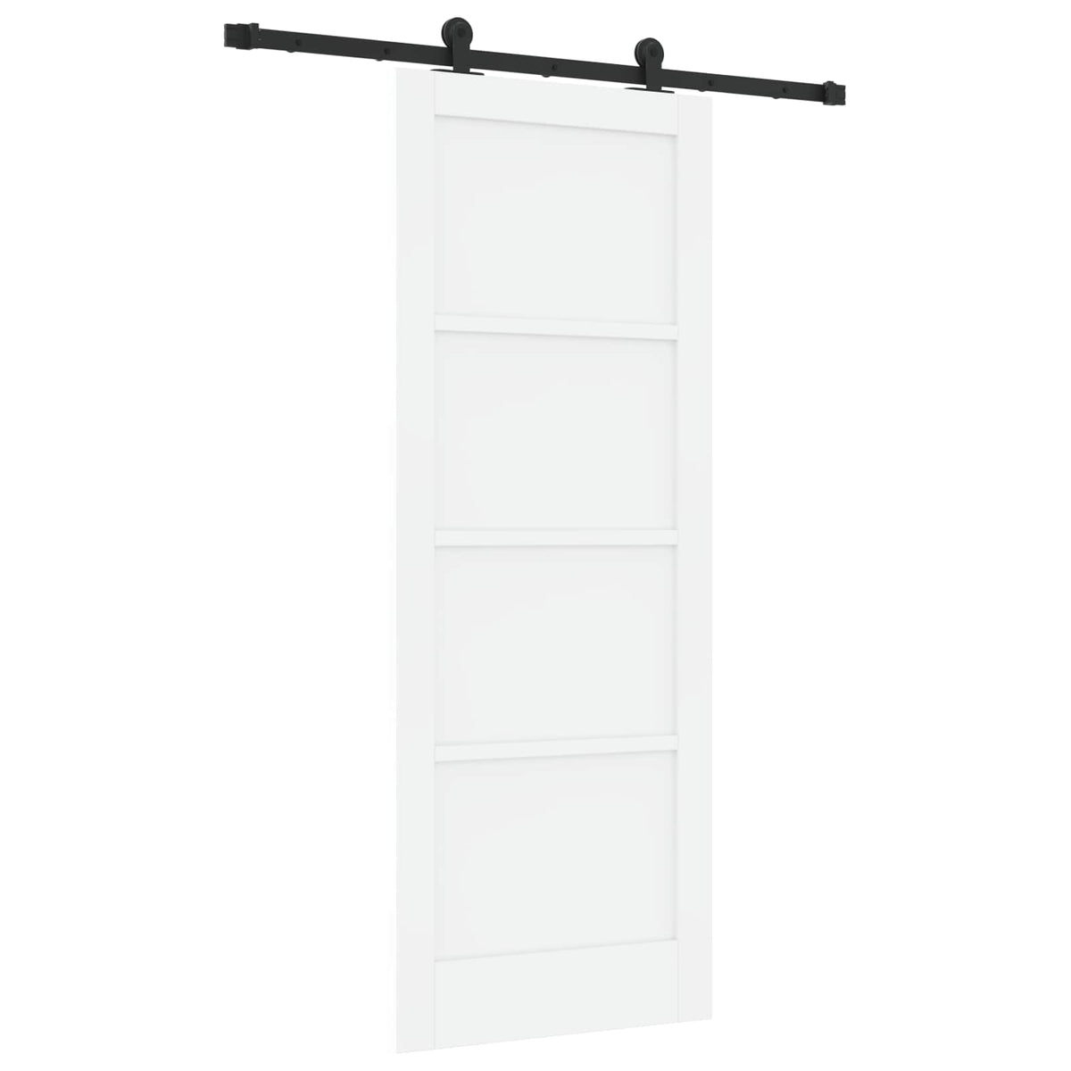 Sliding Door ORKDAL 78 x 202 cm Engineered Wood White and Black